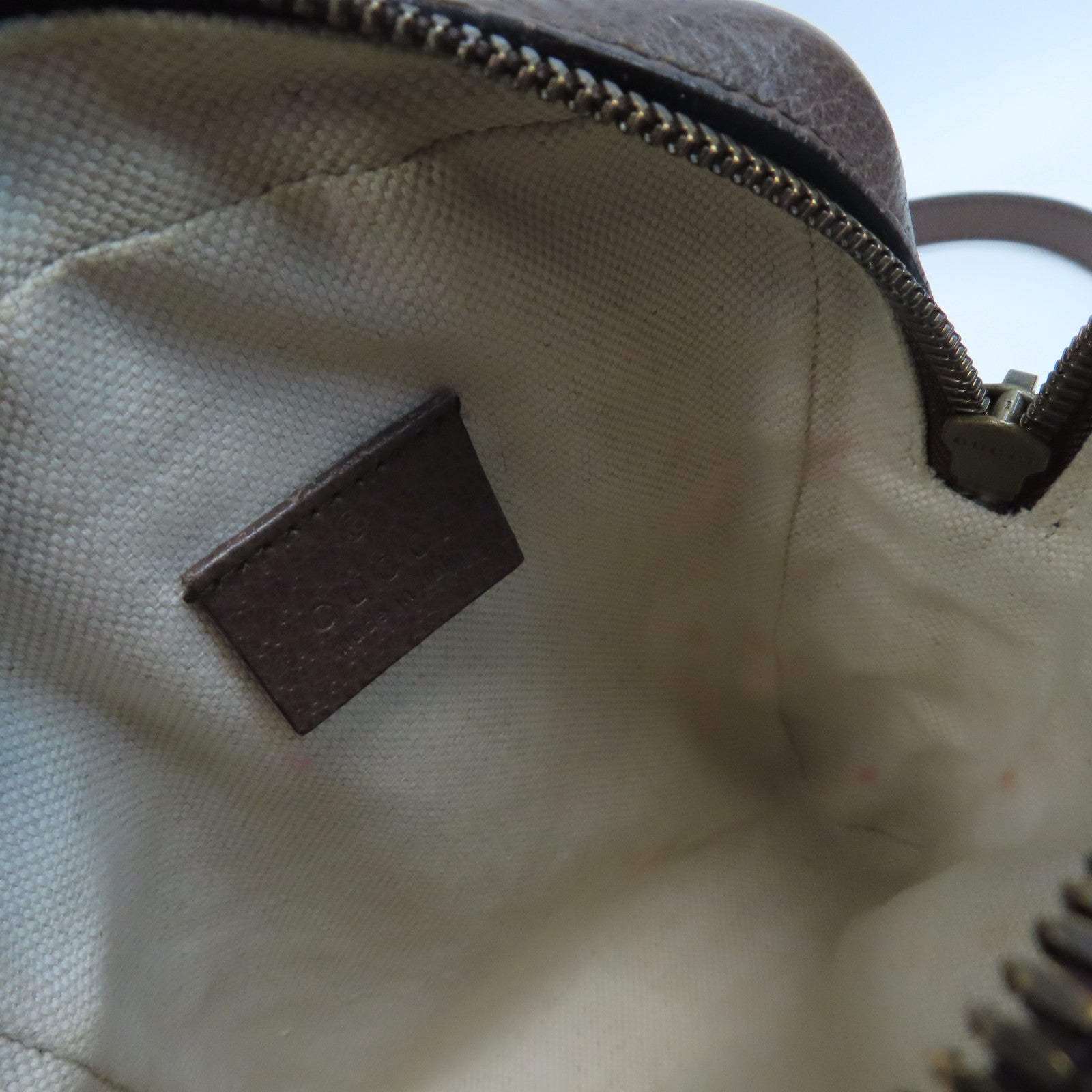 GUCCI 塗層帆布Ophidia GG金扣肩背袋啡色