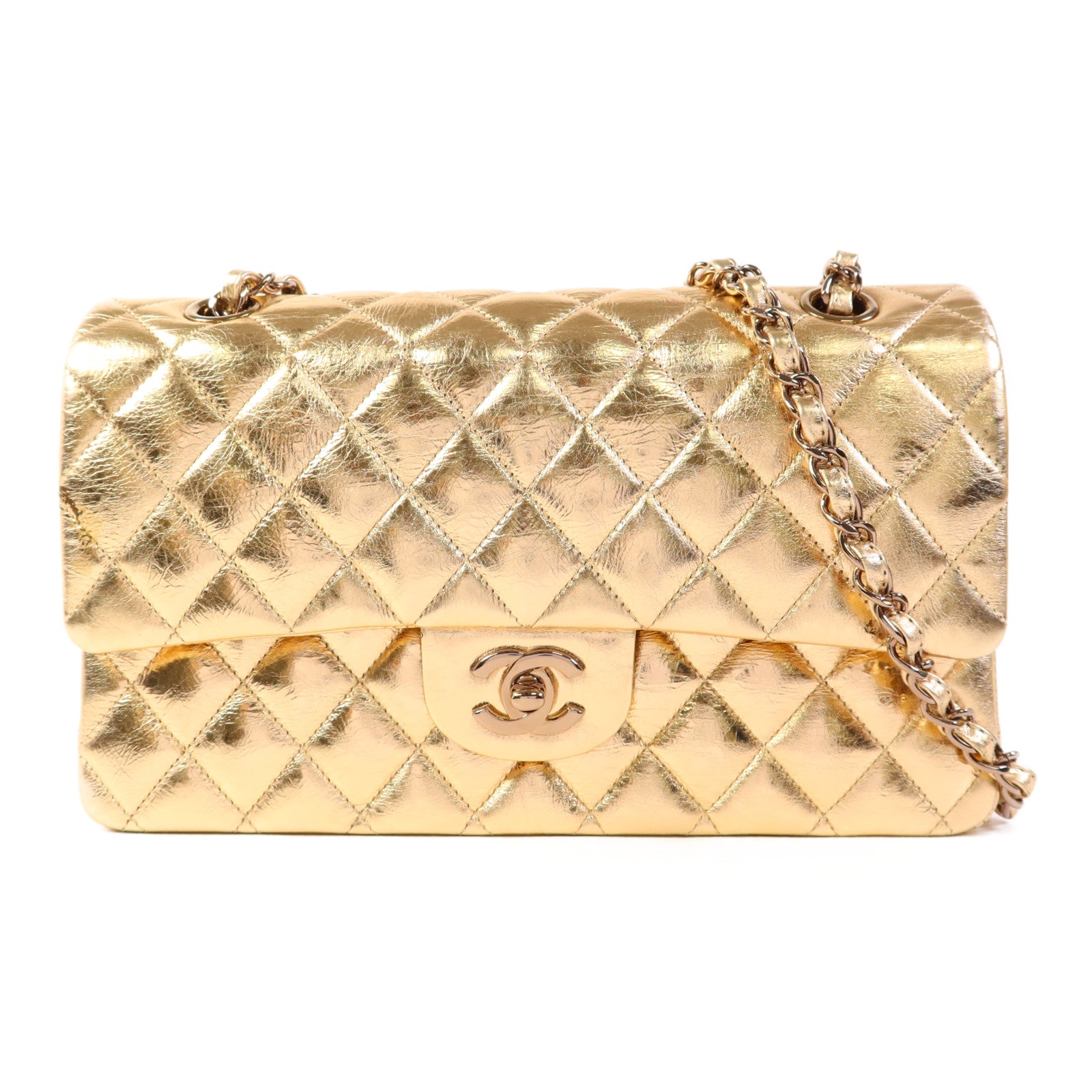 CHANEL 牛皮皮革Classic 25金扣鏈帶肩背袋