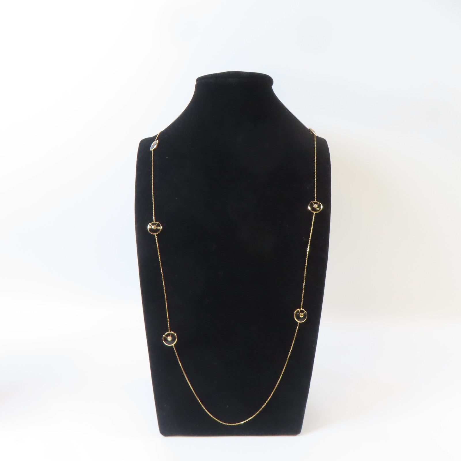 CARTIER 18K玫瑰金Amulette De Cartier項鍊#90cm