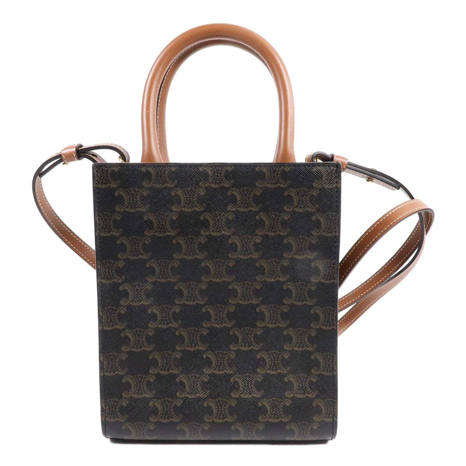 CELINE 塗層帆布Mini Vertical Cabas手挽肩背兩用袋