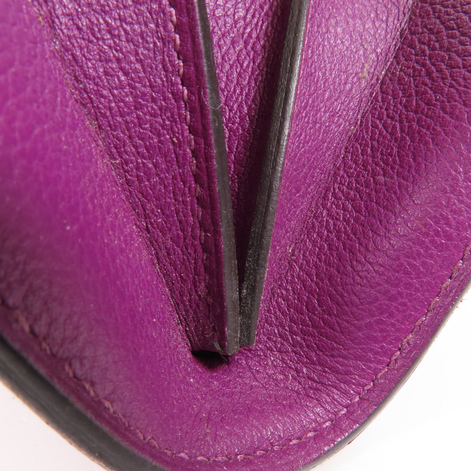 HERMES Evercolor皮革Constance Wallet金扣錢包Anemone