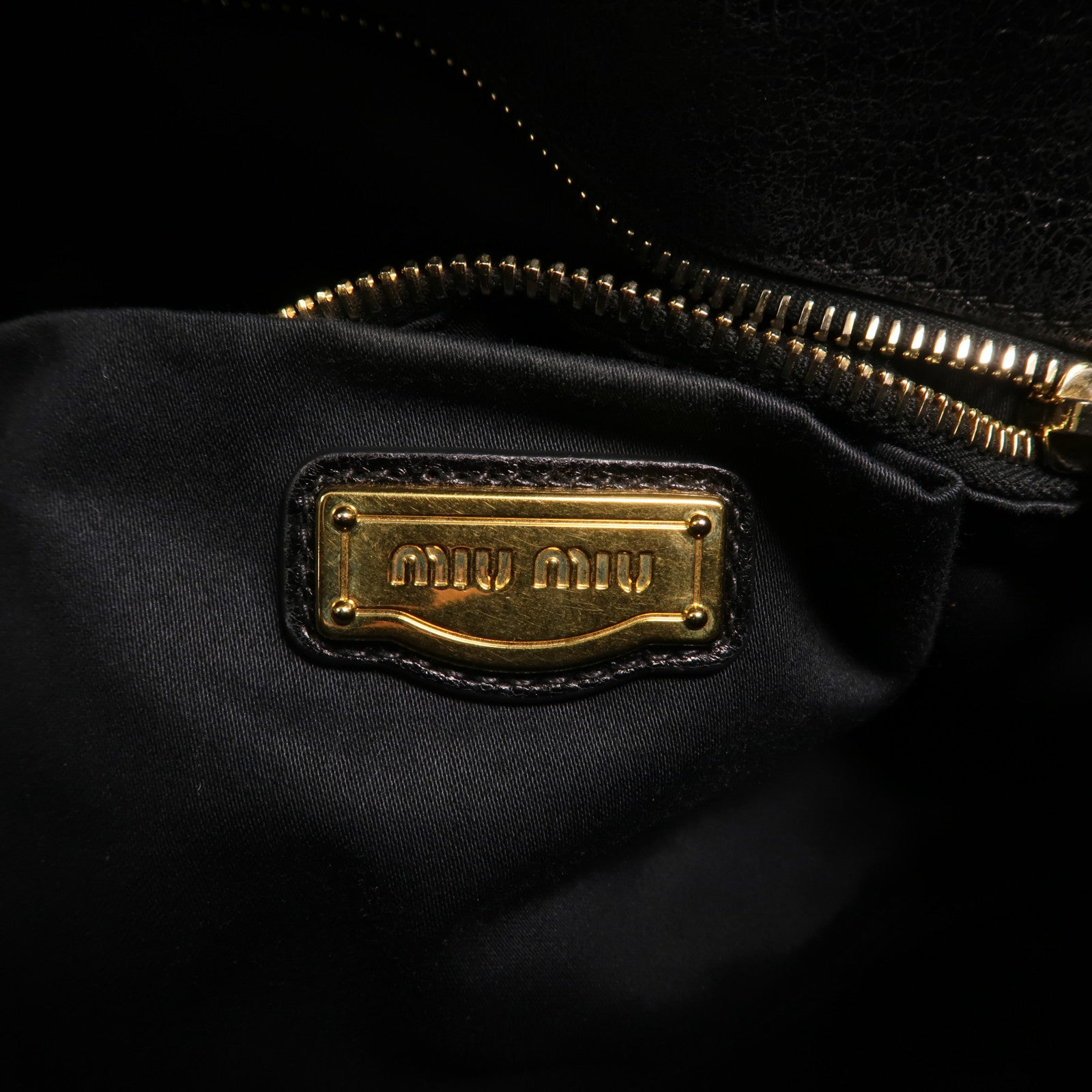 Miu Miu 牛皮皮革2 Way Bag金扣手挽肩背兩用袋