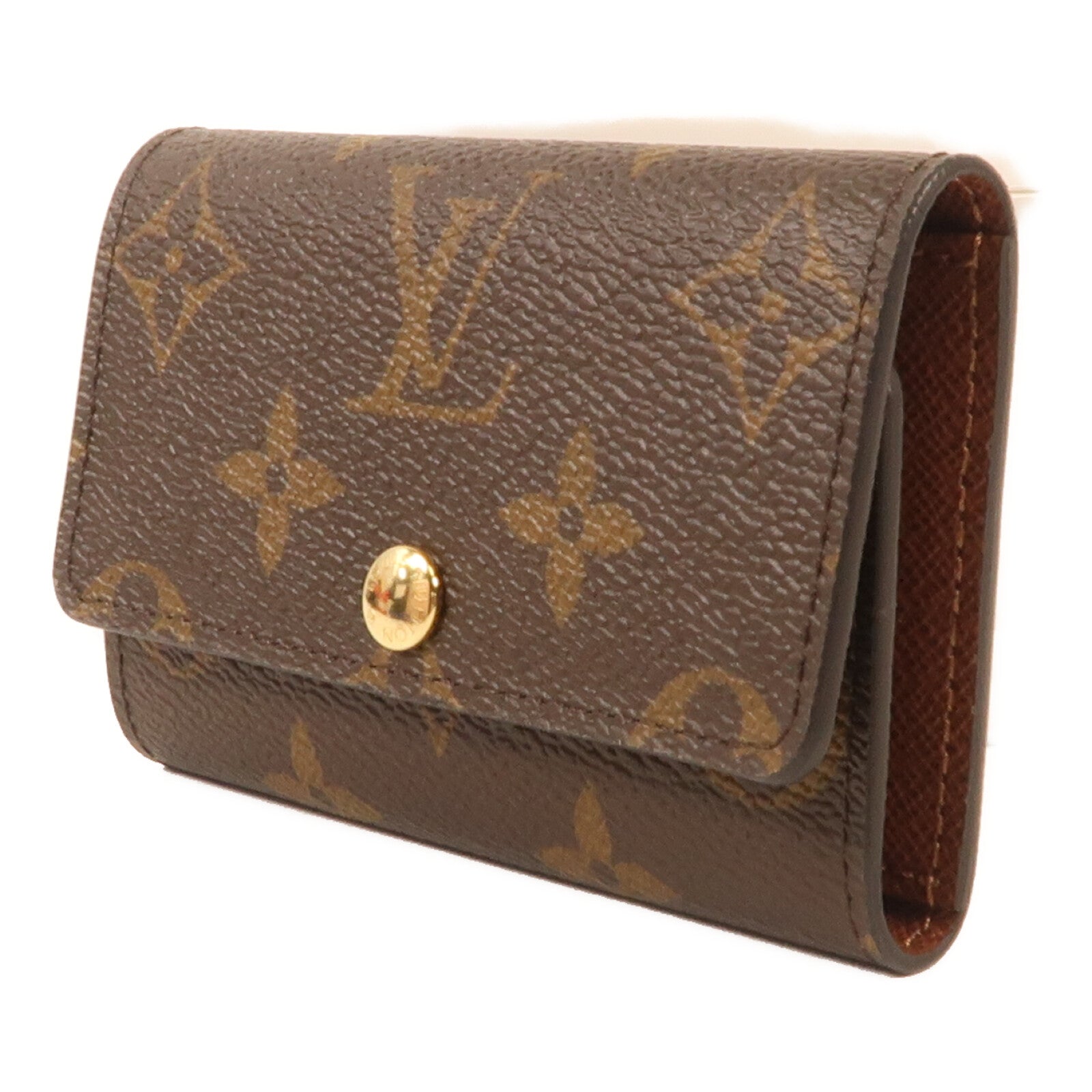 LOUIS VUITTON Monogram 6 Key Holder金扣鎖匙包棕色