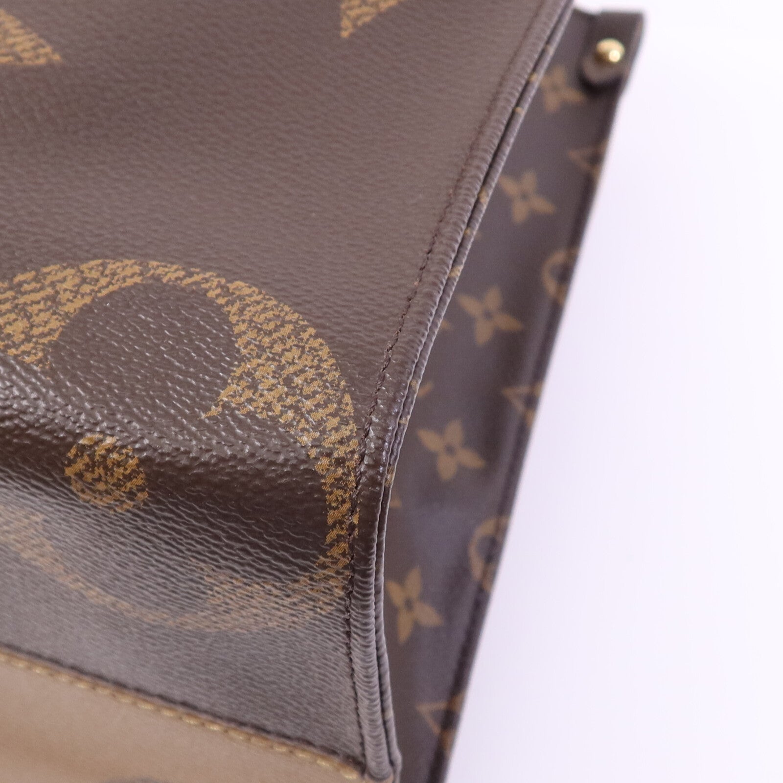 LOUIS VUITTON Monogram Giant On The Go MM金扣手挽肩背兩用袋