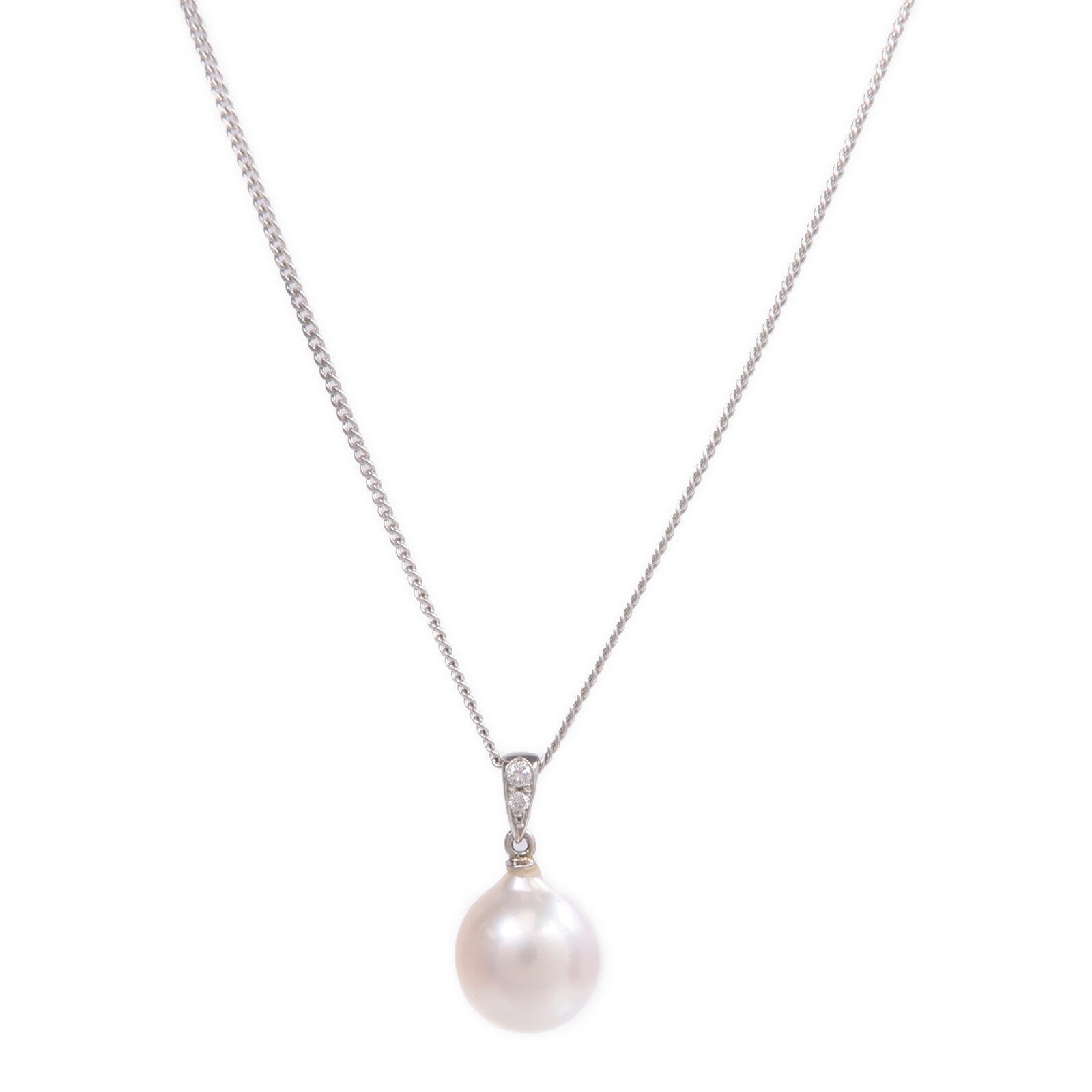 JEWELRY PT850/PT900鉑金Pearl Diamond Necklace珍珠/鑽石項鍊