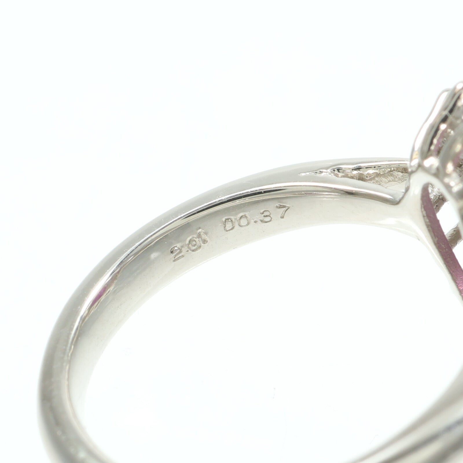 JEWELRY PT900鉑金Ruby Diamond Ring紅寶石/鑽石戒指