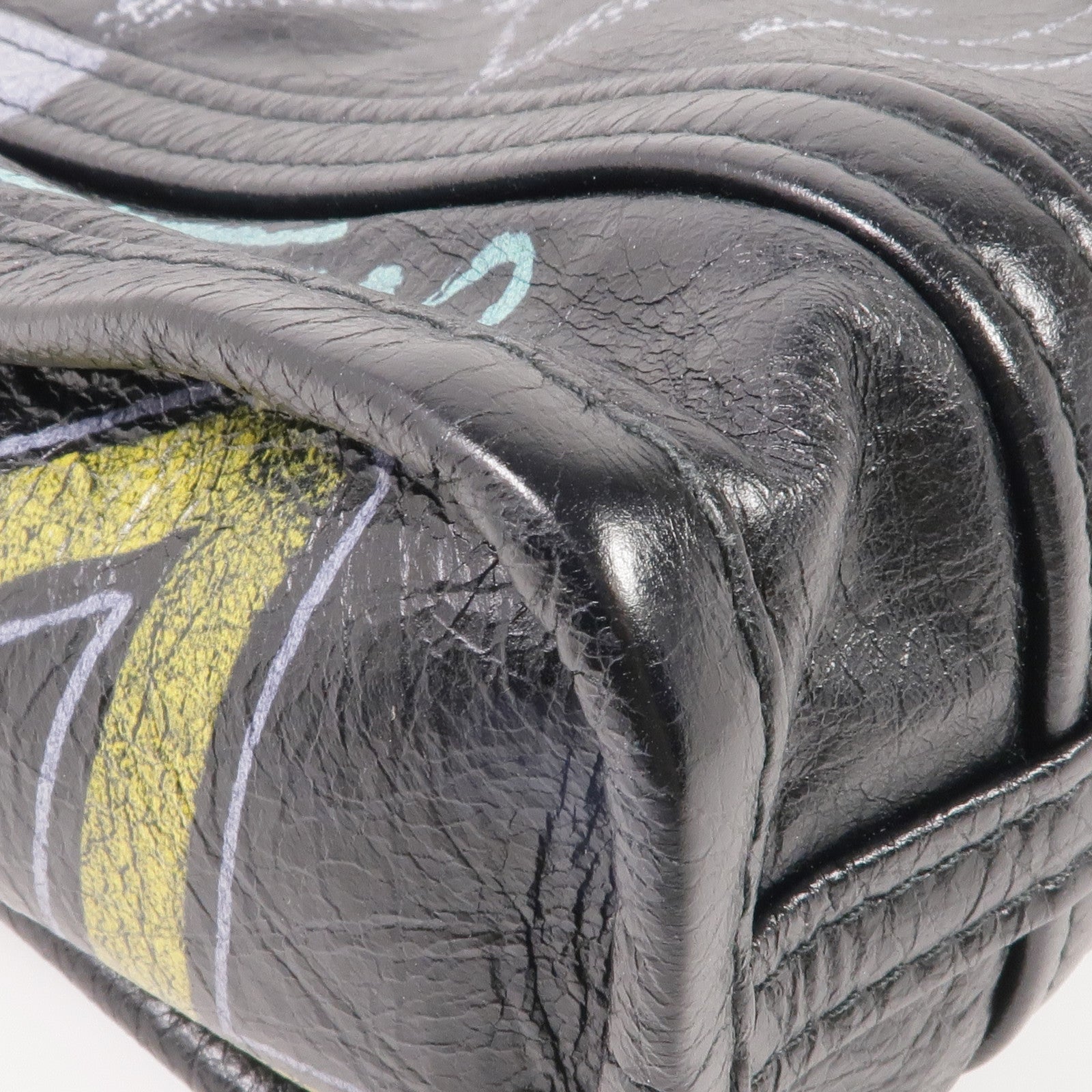 BALENCIAGA 牛皮皮革2 Way Shoulder銀扣手挽肩背兩用袋