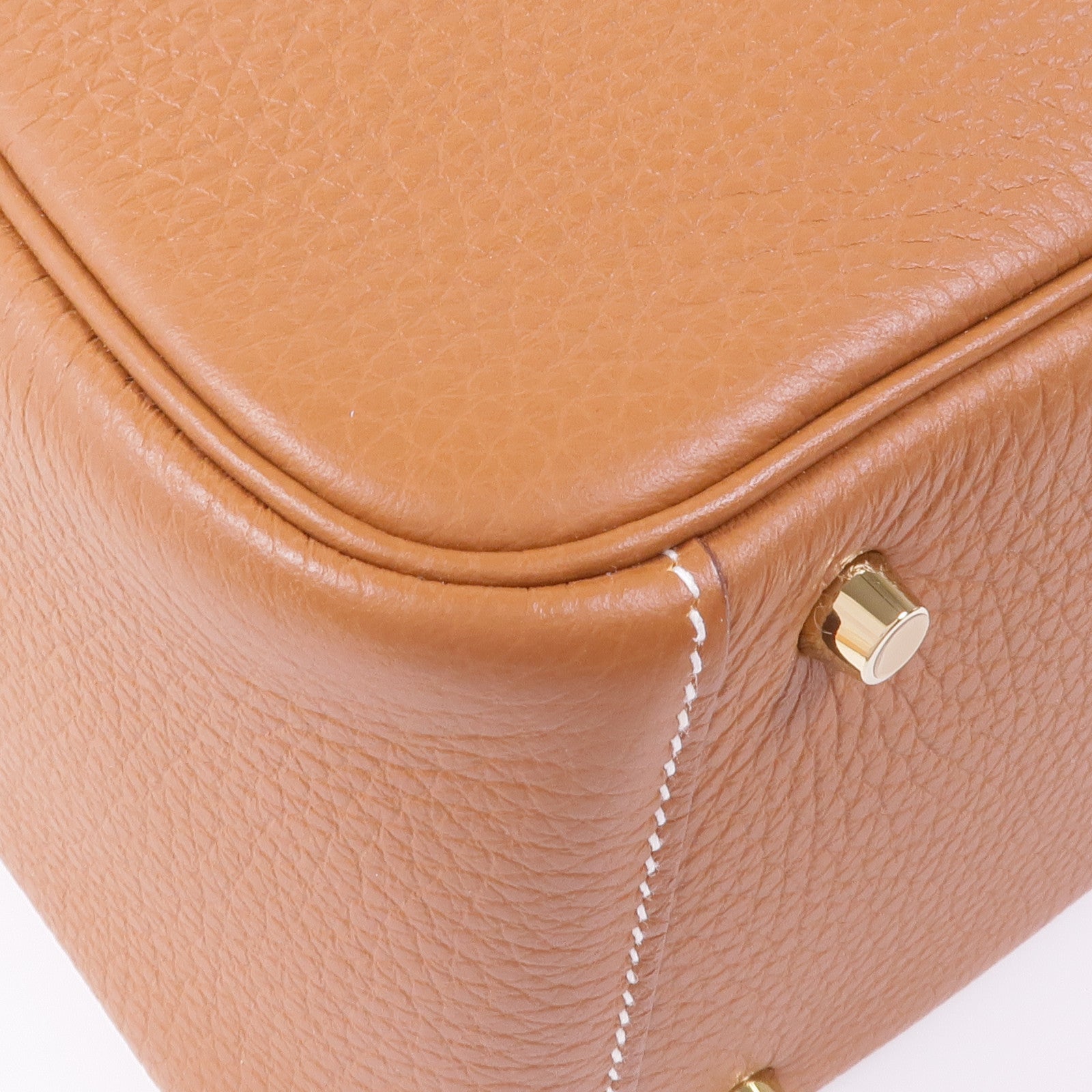 HERMES Clemence皮革Mini Lindy金扣手挽肩背兩用袋