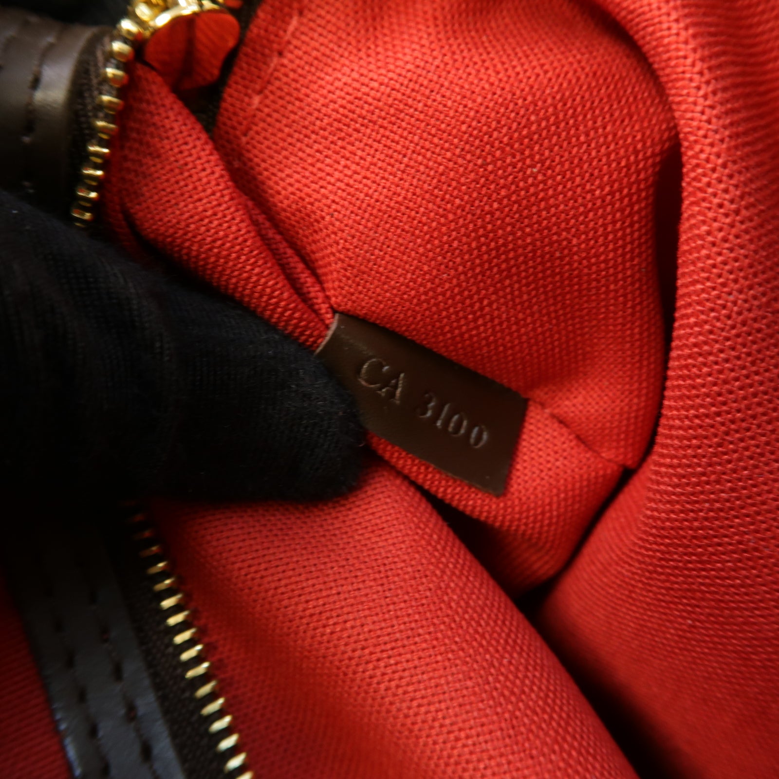LOUIS VUITTON Damier Cabas Rivington金扣肩背袋棕色