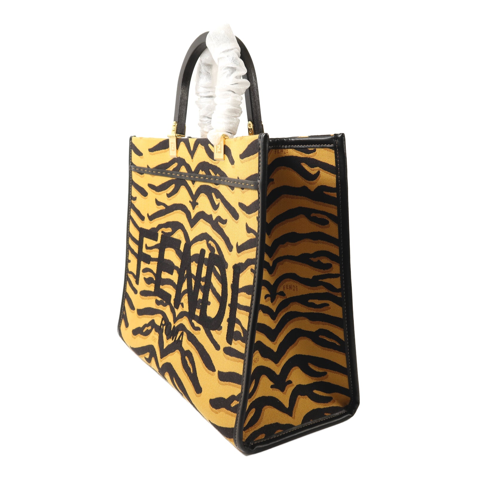 FENDI 帆布Sunshine Medium金扣手挽肩背兩用袋