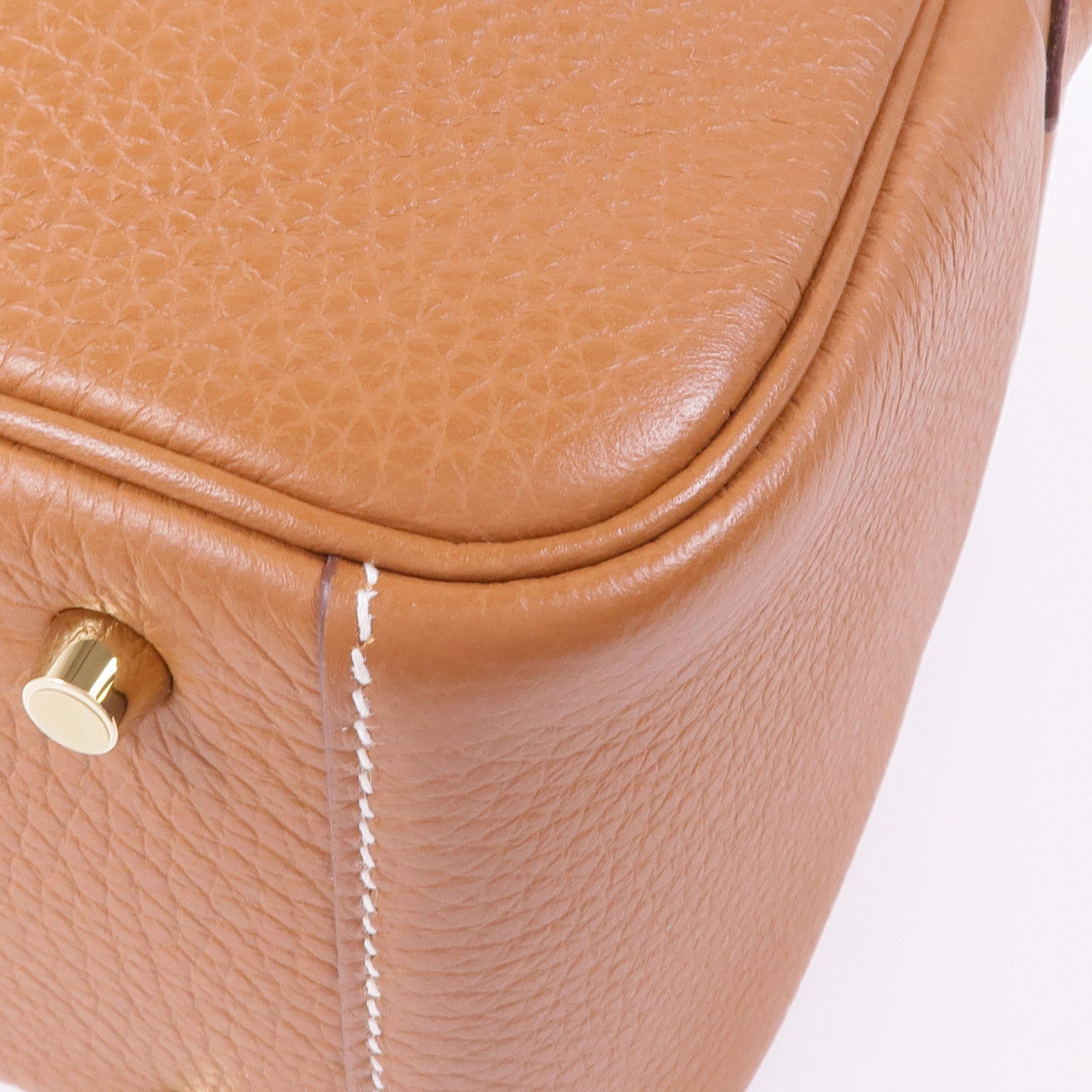 HERMES Clemence皮革Mini Lindy金扣手挽肩背兩用袋