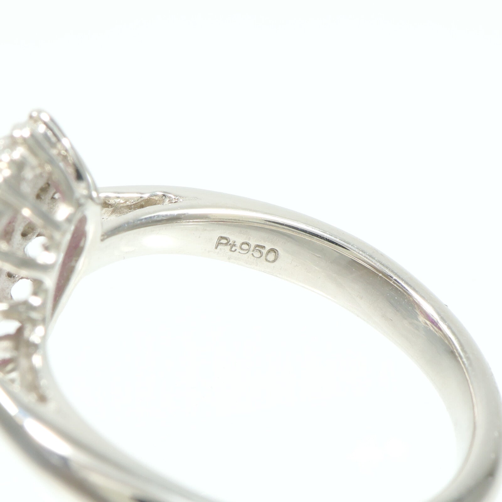 JEWELRY PT900鉑金Ruby Diamond Ring紅寶石/鑽石戒指