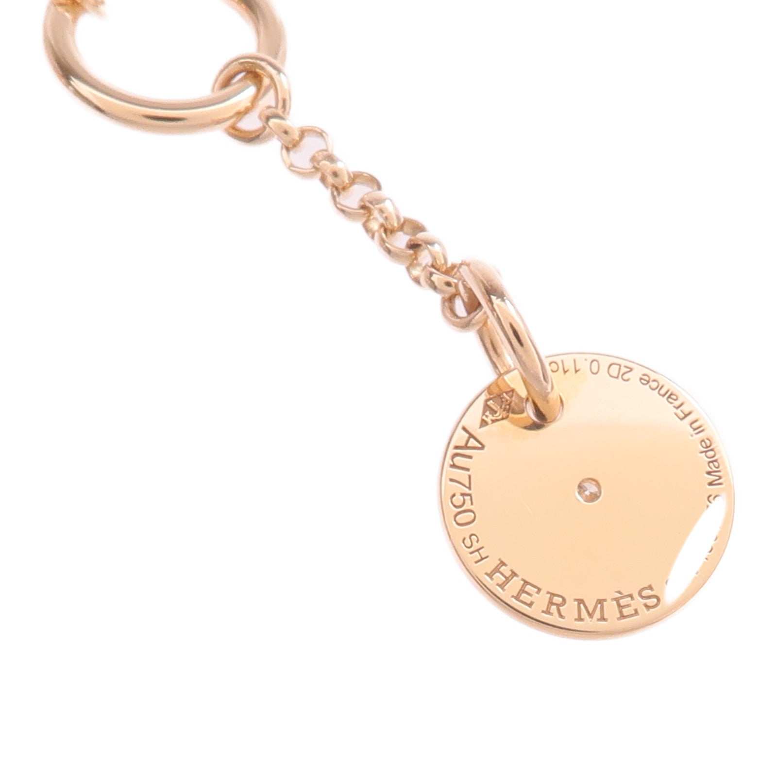 HERMES 18K玫瑰金Gambade Bracelet鑽石手鏈