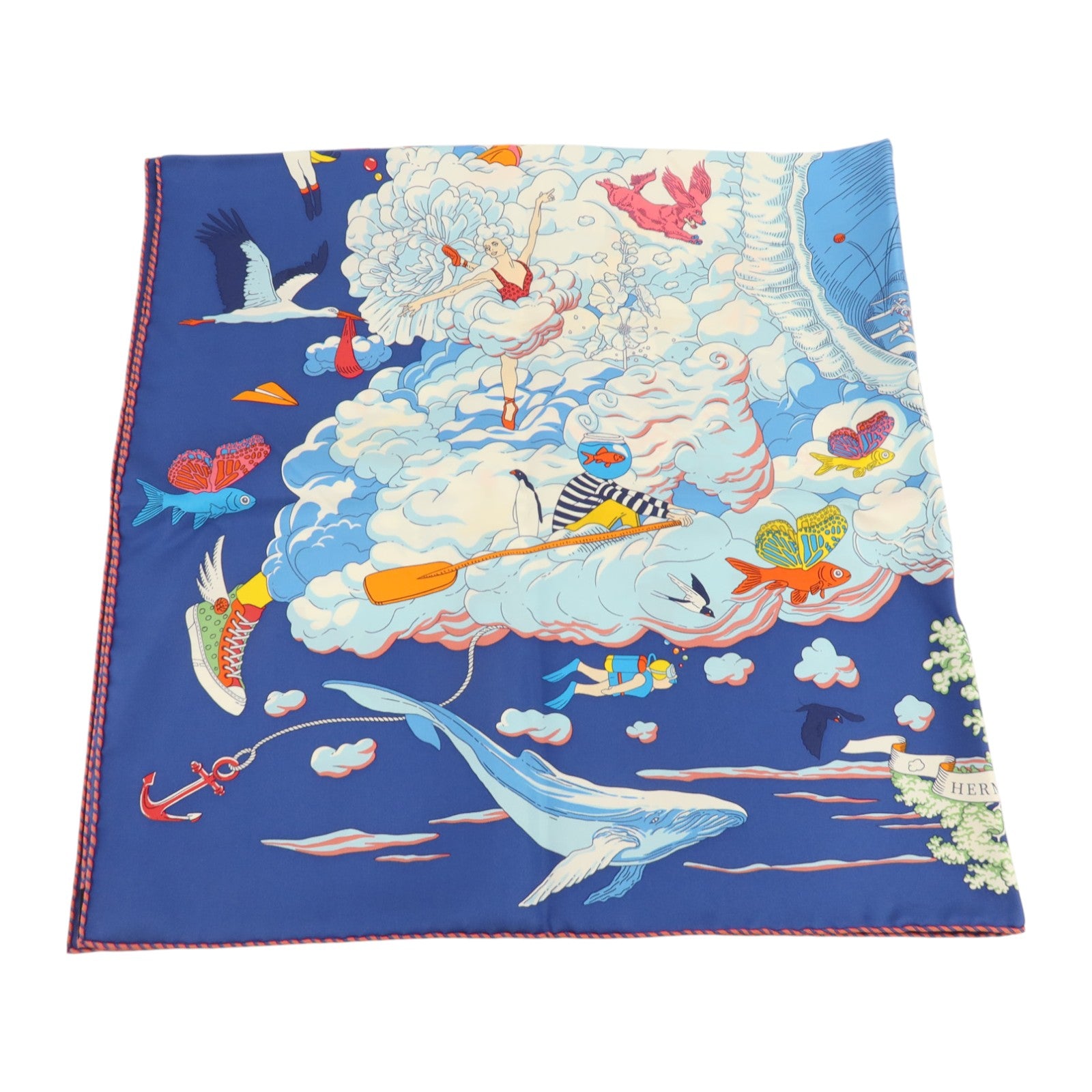 HERMES 絲質Scarf 90x90cm絲巾