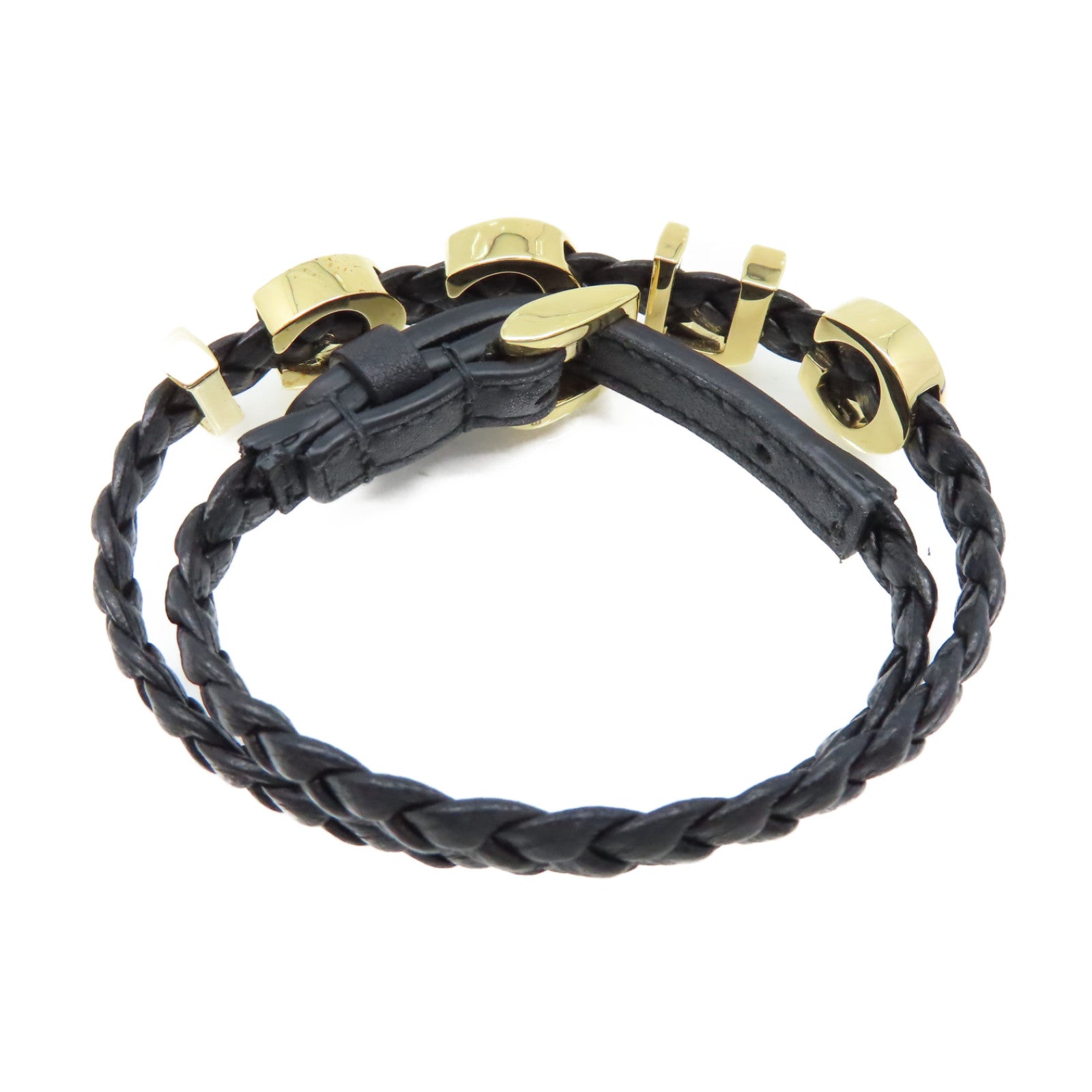 GUCCI 【激減優惠】牛皮皮革Gucci Choker項圈黑色/金色