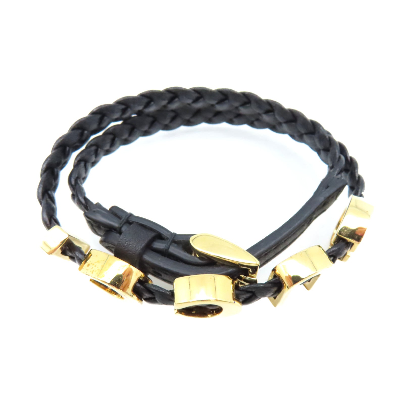 GUCCI 【激減優惠】牛皮皮革Gucci Choker項圈黑色/金色