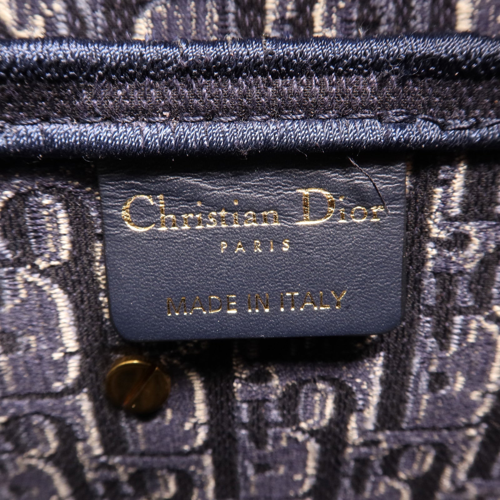 Dior 【激減優惠】帆布Saddle金扣手挽袋