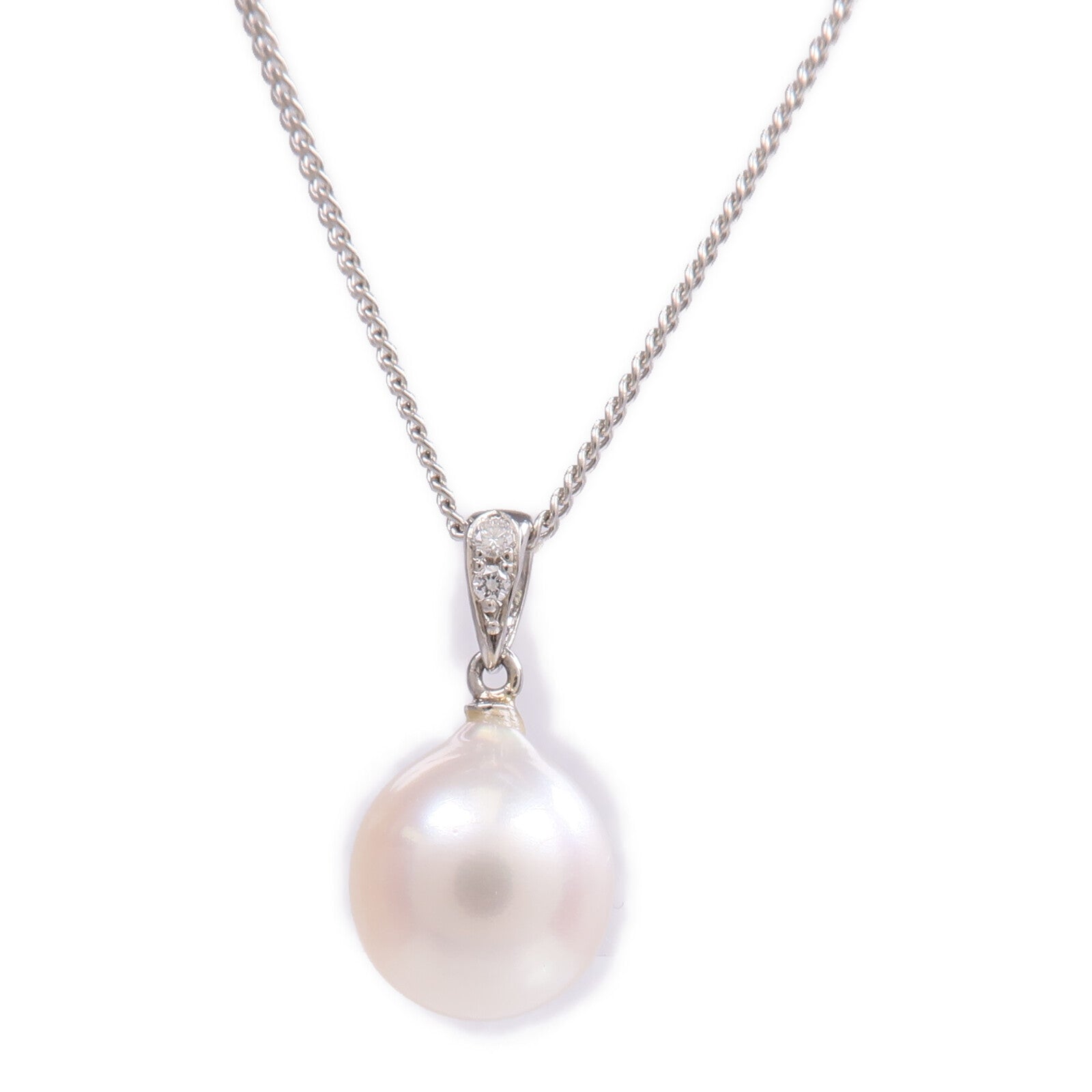 JEWELRY PT850/PT900鉑金Pearl Diamond Necklace珍珠/鑽石項鍊