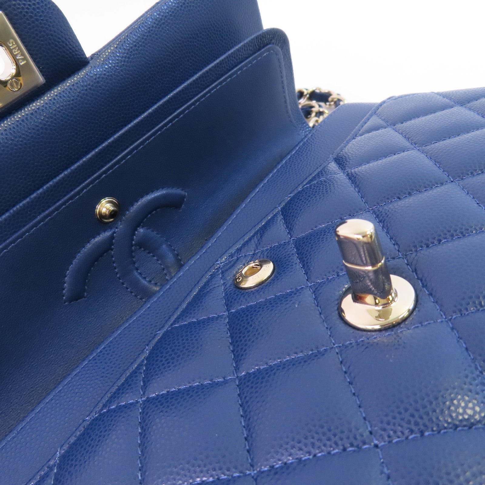 CHANEL 牛皮皮革Classic 23金扣鏈帶肩背袋