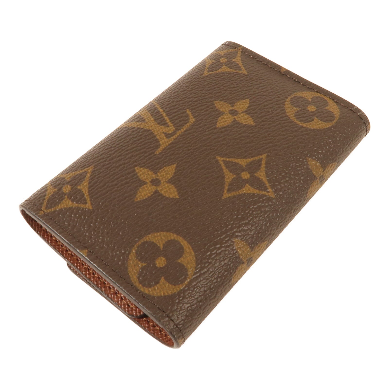 LOUIS VUITTON Monogram 6 Key Holder金扣鎖匙包棕色