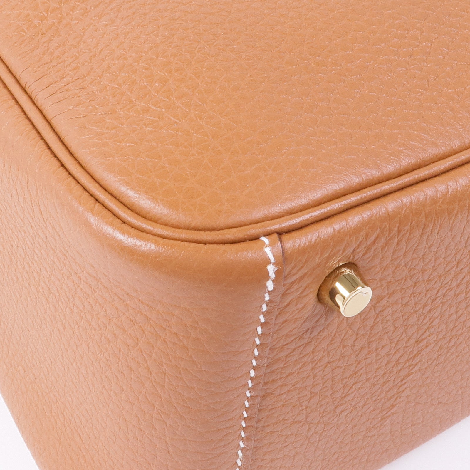 HERMES Clemence皮革Mini Lindy金扣手挽肩背兩用袋