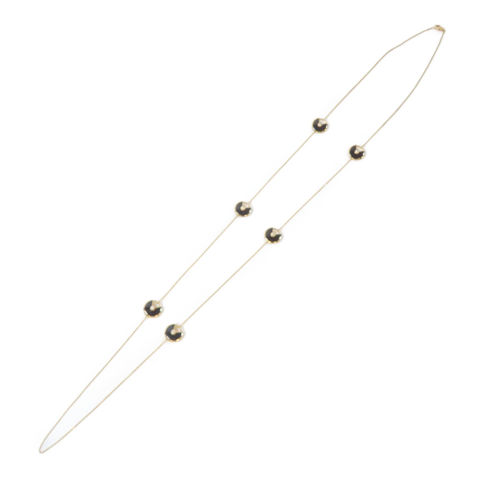CARTIER 18K玫瑰金Amulette De Cartier項鍊#90cm