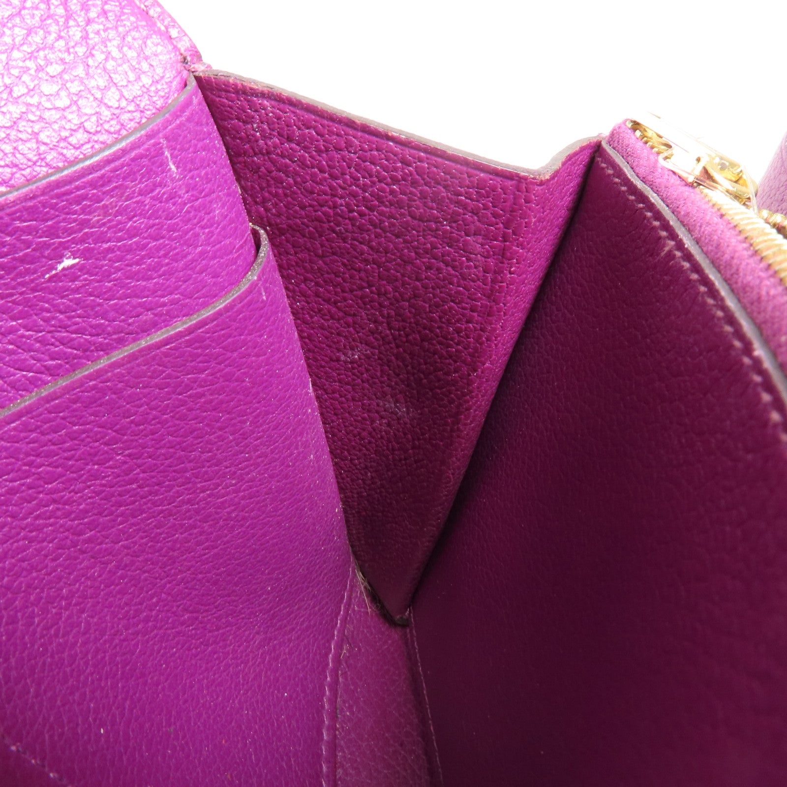 HERMES Evercolor皮革Constance Wallet金扣錢包Anemone