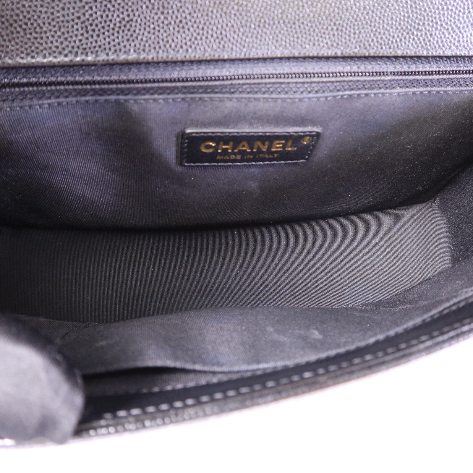 CHANEL 牛皮皮革Boy 28鏈帶手挽肩背兩用袋