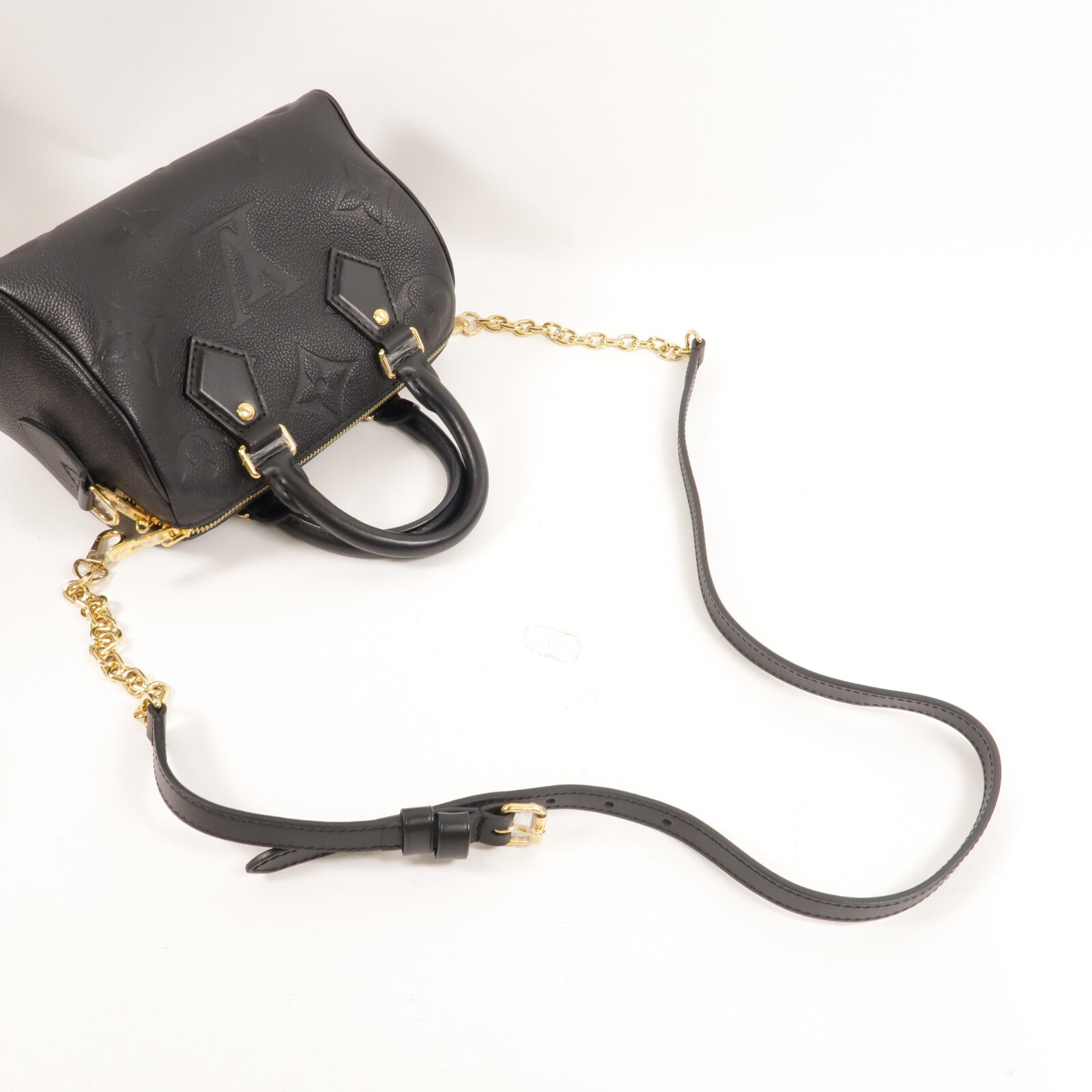 LOUIS VUITTON Monogram Empreinte Speedy Bandouliere 20手挽肩背兩用袋