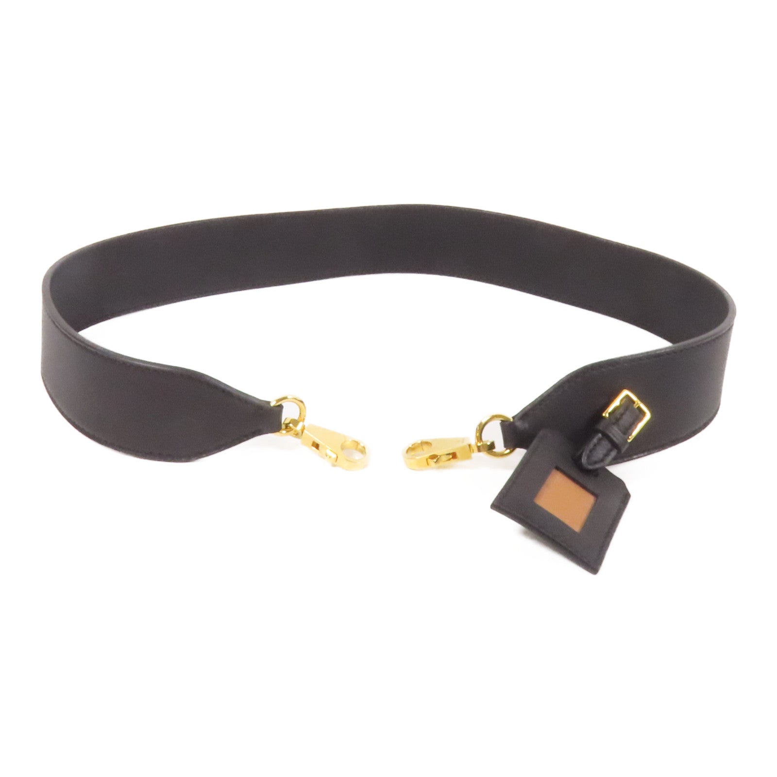 HERMES Swift皮革Shoulder Strap金扣肩帶Noir