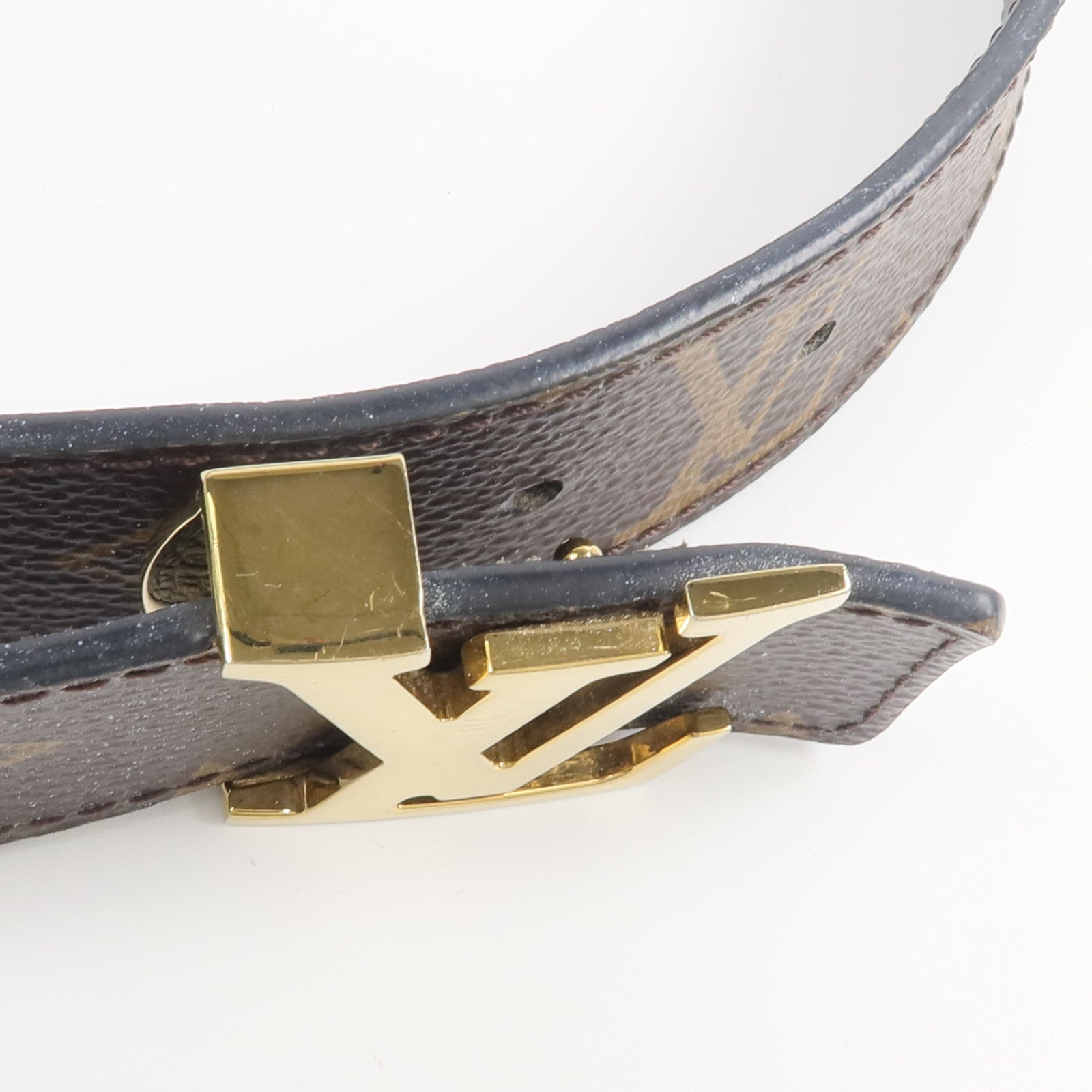 LOUIS VUITTON Monogram Initiales 30mm Reversible Belt皮帶