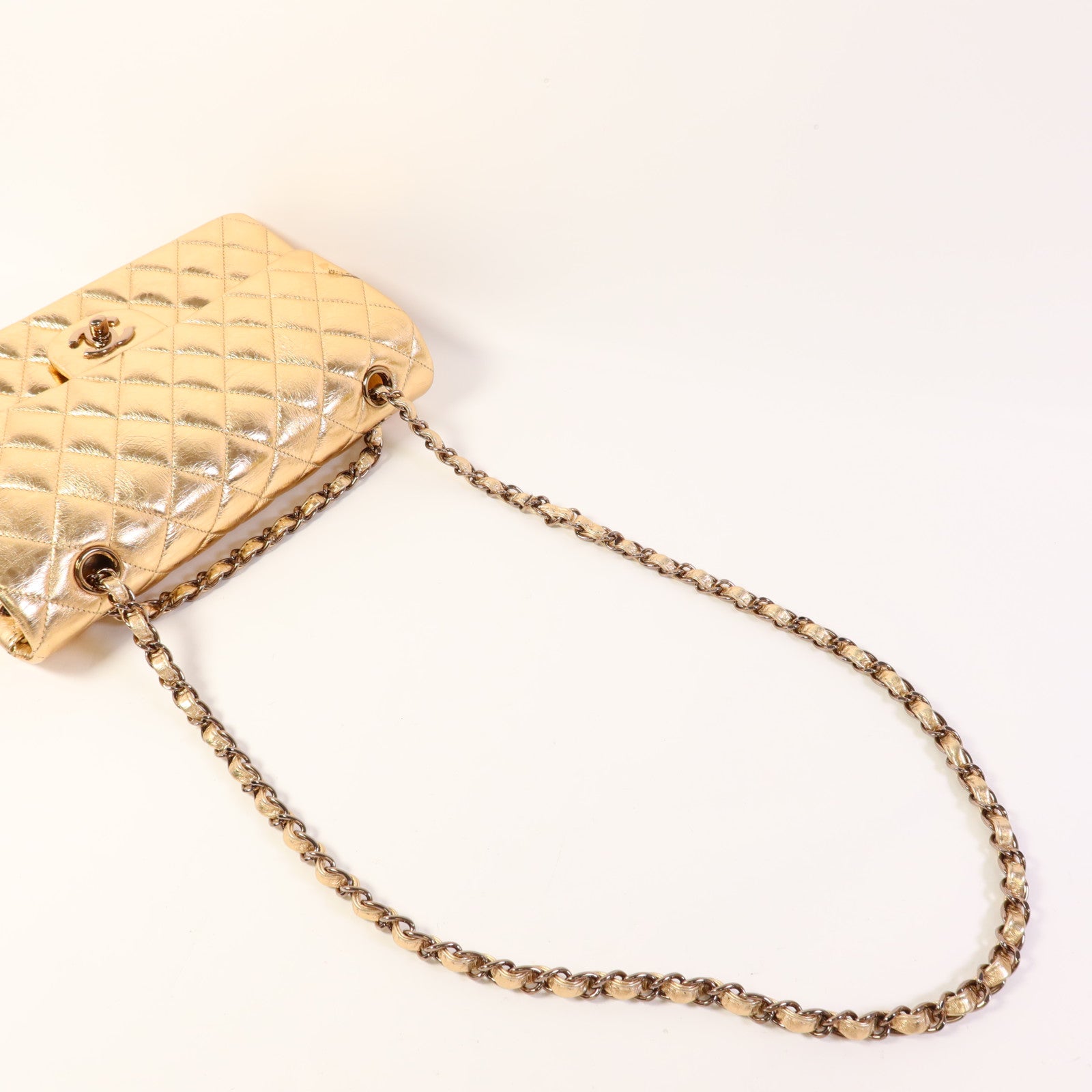 CHANEL 牛皮皮革Classic 25金扣鏈帶肩背袋