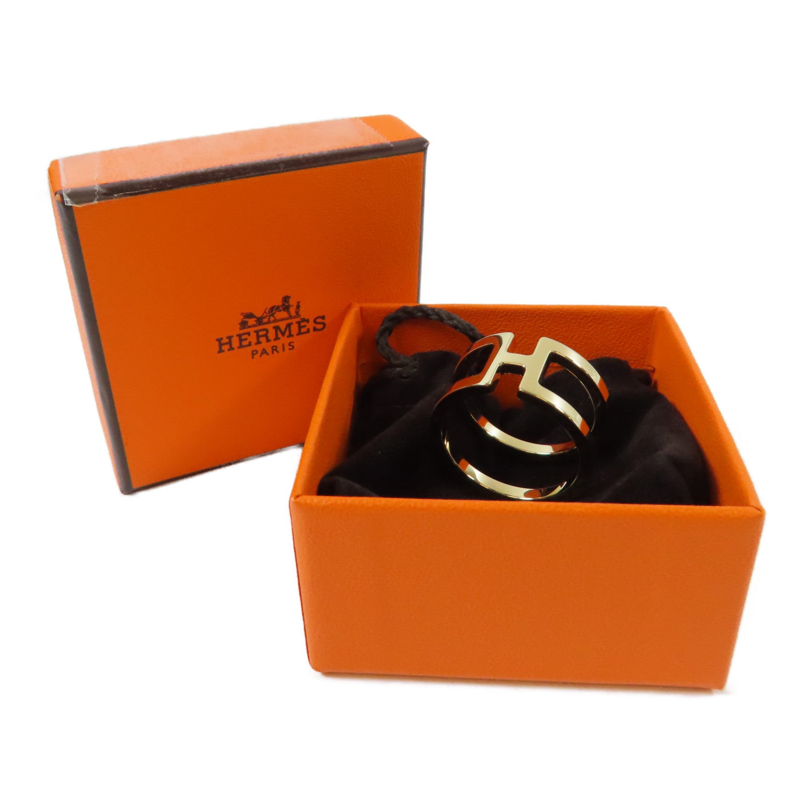 HERMES 金屬Scarf Ring圍巾環金色