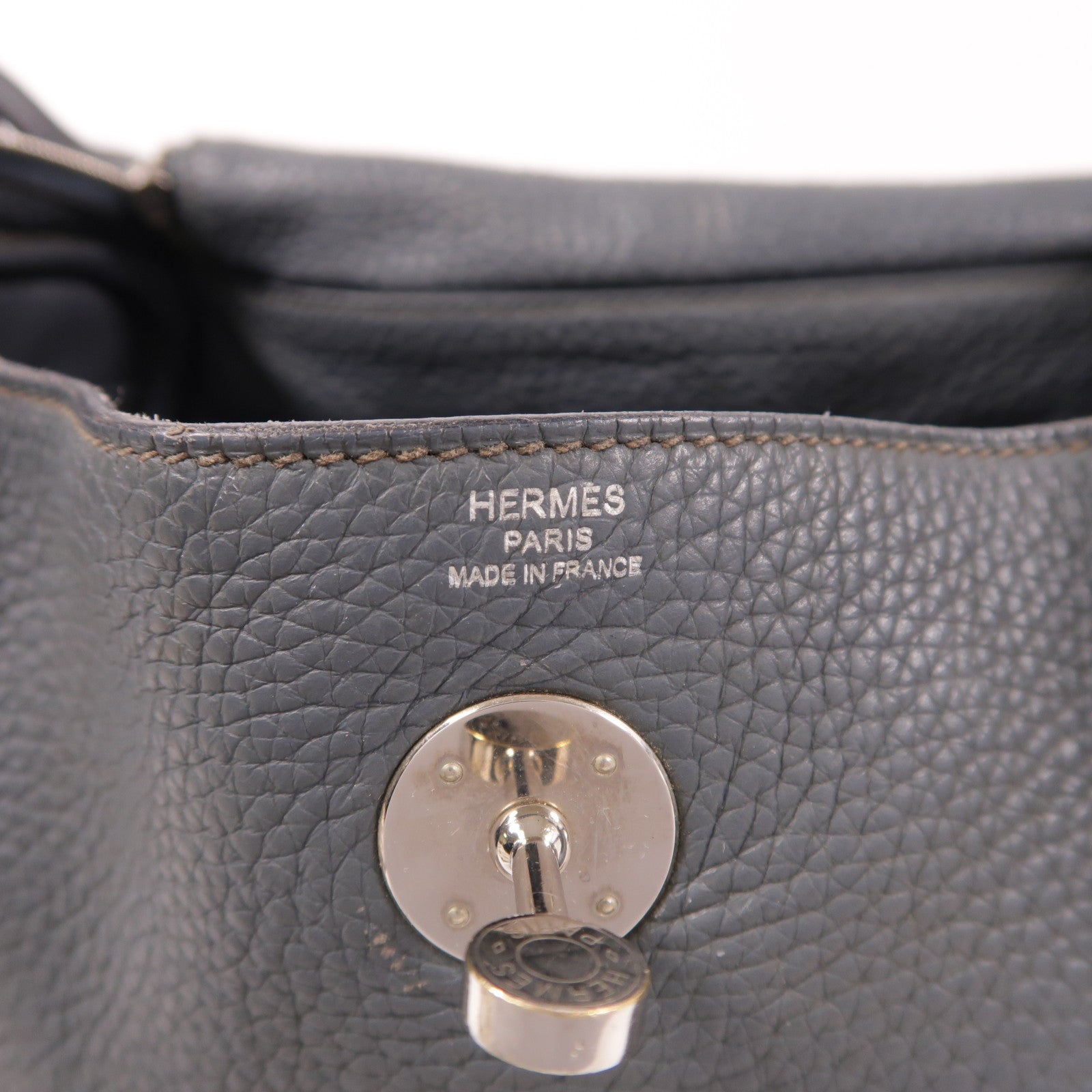 HERMES Clemence皮革Lindy 26銀扣手挽肩背兩用袋