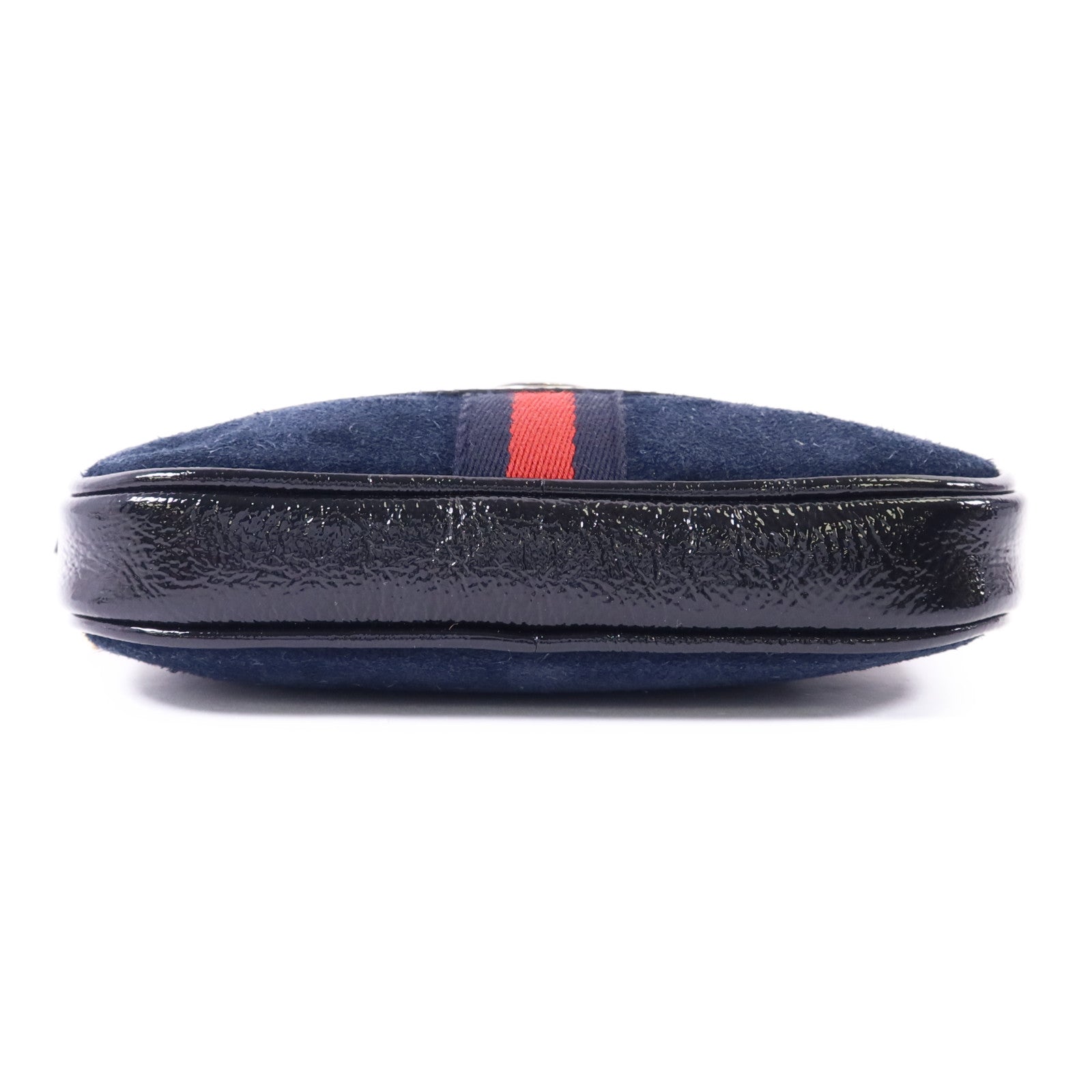 GUCCI 絨布/漆皮皮革Accessories Pouch金扣手拿包