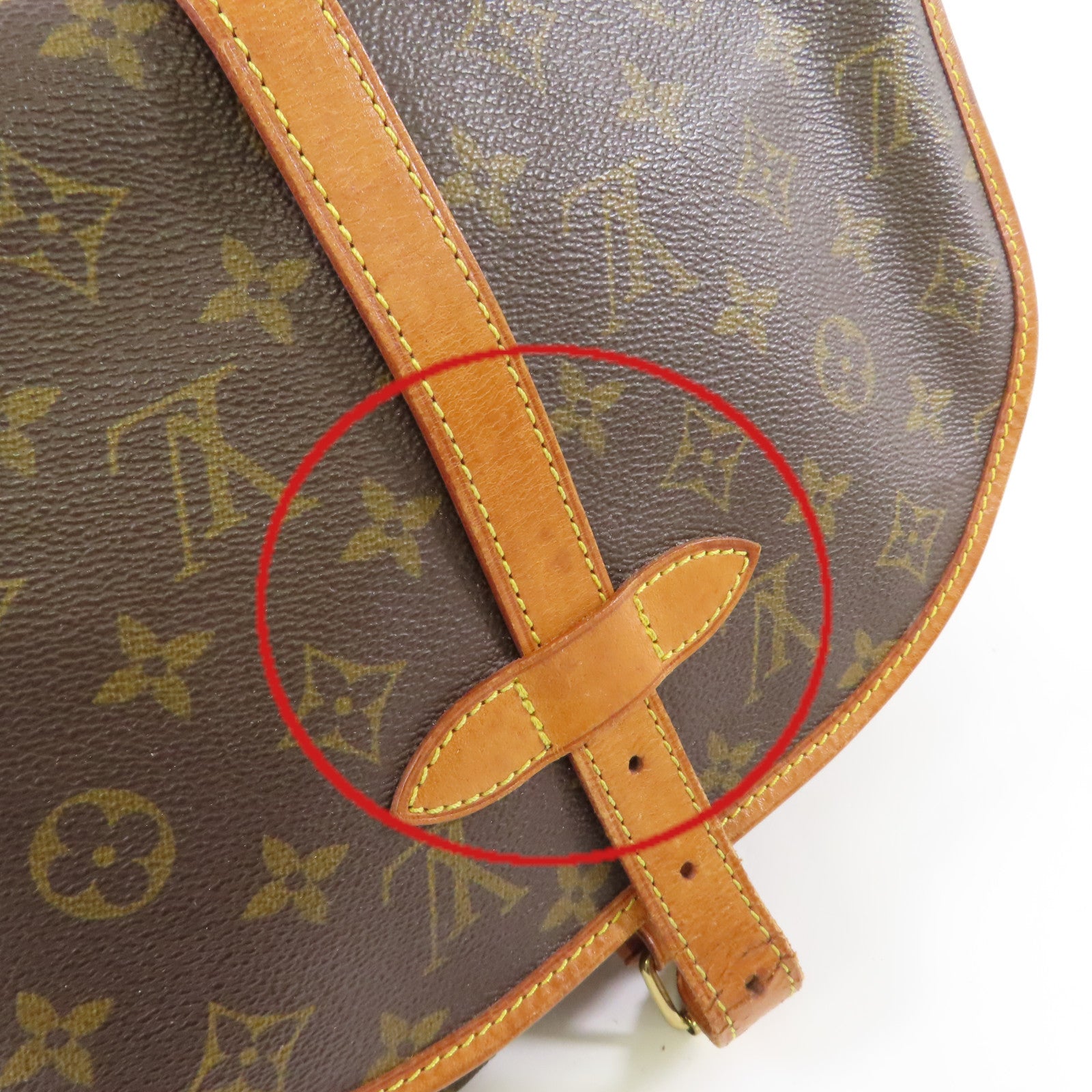 LOUIS VUITTON Monogram Saumur 30 Shoulder Bag金扣肩背袋啡色