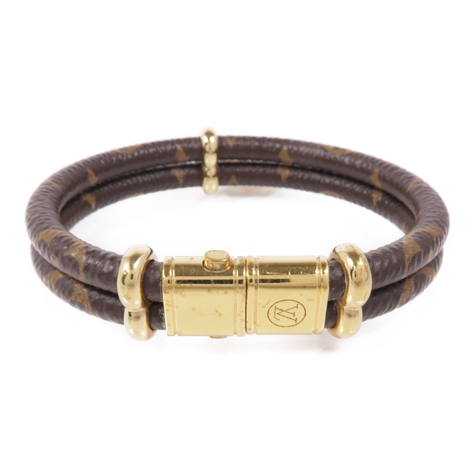 LOUIS VUITTON Monogram Keep It Twice Bracelet金扣手鐲