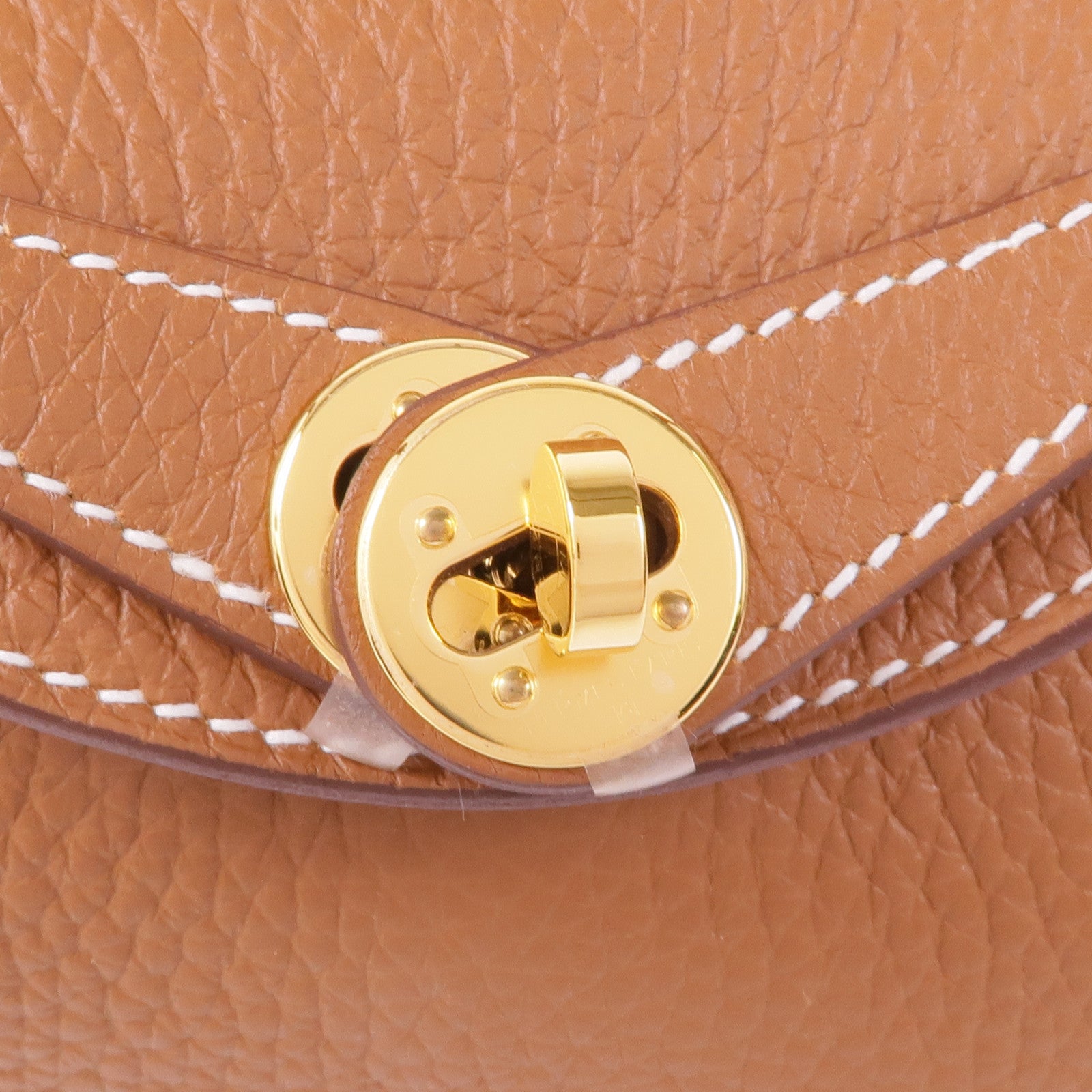 HERMES Clemence皮革Mini Lindy金扣手挽肩背兩用袋