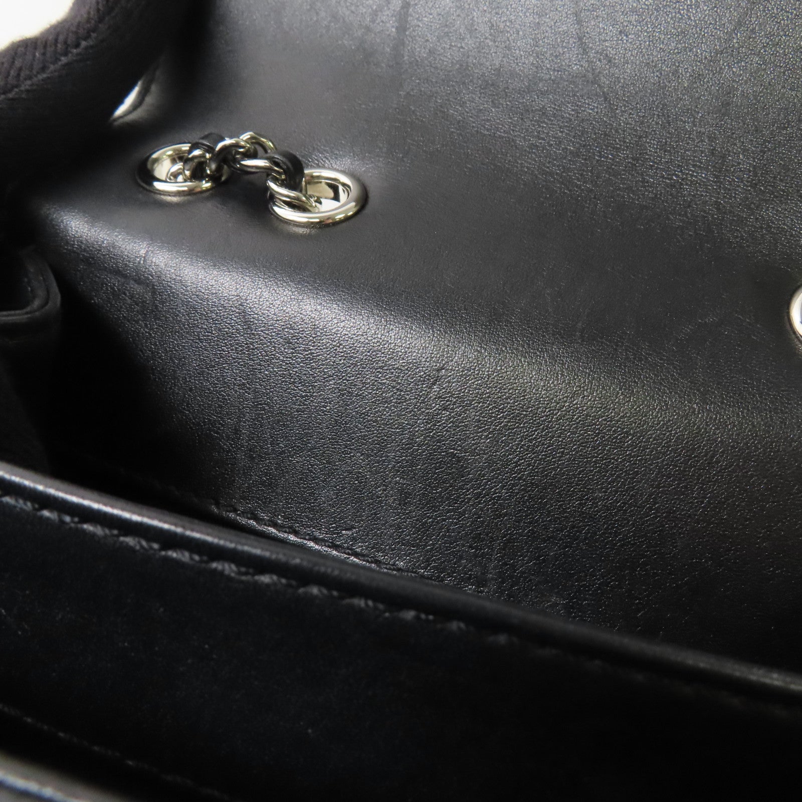 CHANEL 羊皮皮革Chain Shoulder銀扣鏈帶肩背袋