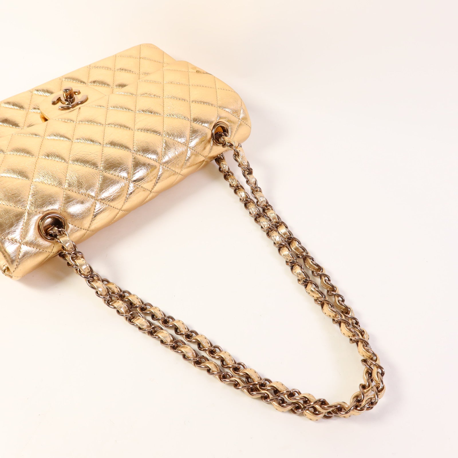 CHANEL 牛皮皮革Classic 25金扣鏈帶肩背袋