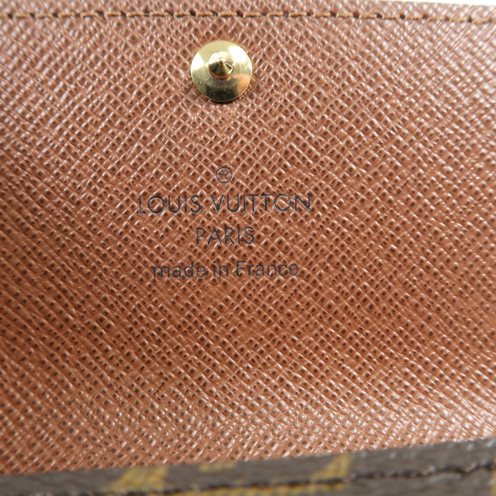 LOUIS VUITTON Monogram 6 Key Holder金扣鎖匙包棕色