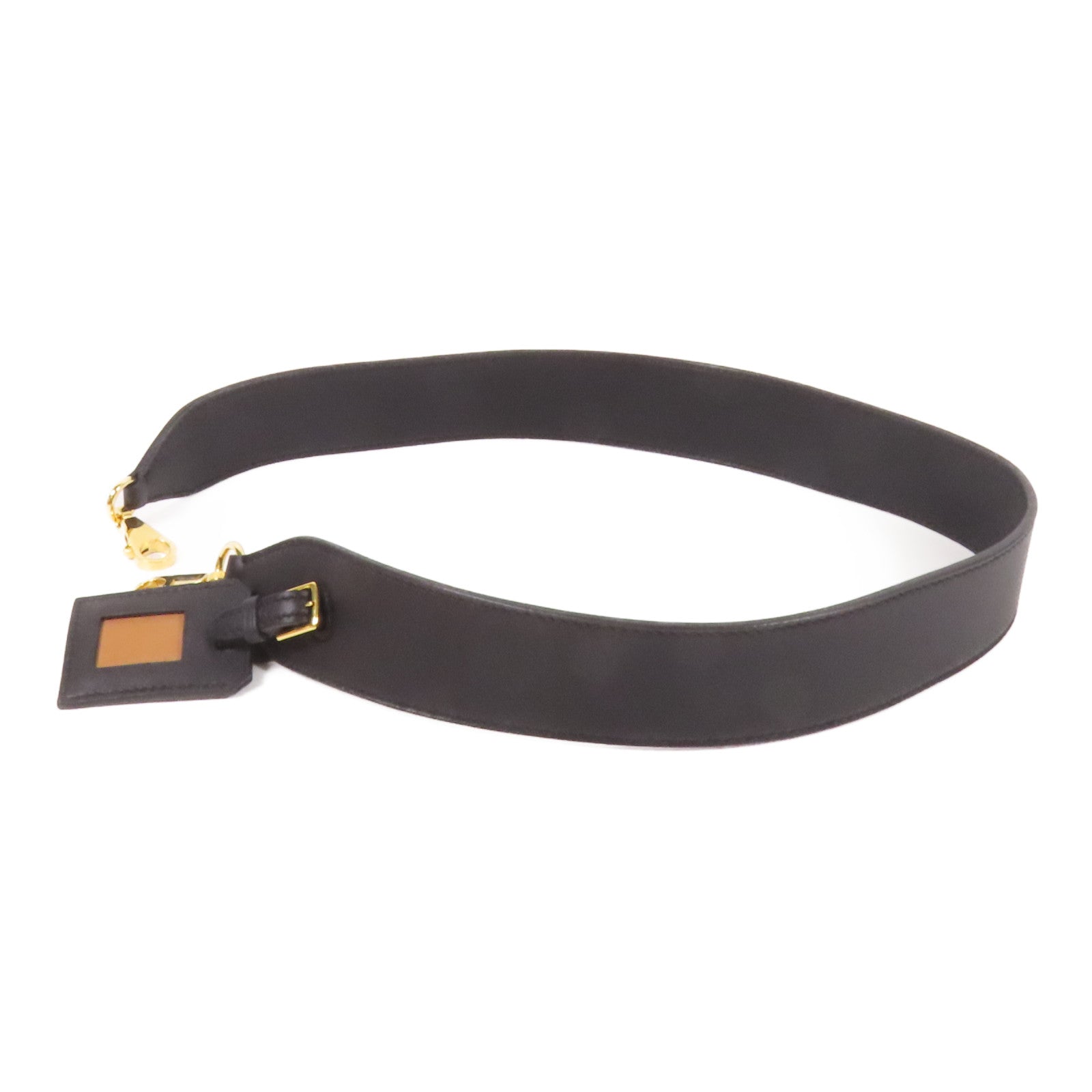 HERMES Swift皮革Shoulder Strap金扣肩帶Noir