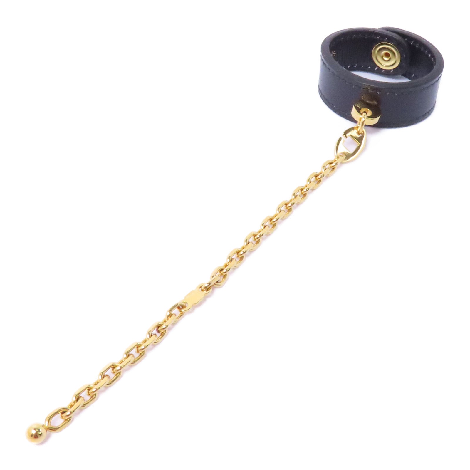 HERMES 【激減優惠】皮革/金屬Nomad Glove Holder金扣手套扣黑色