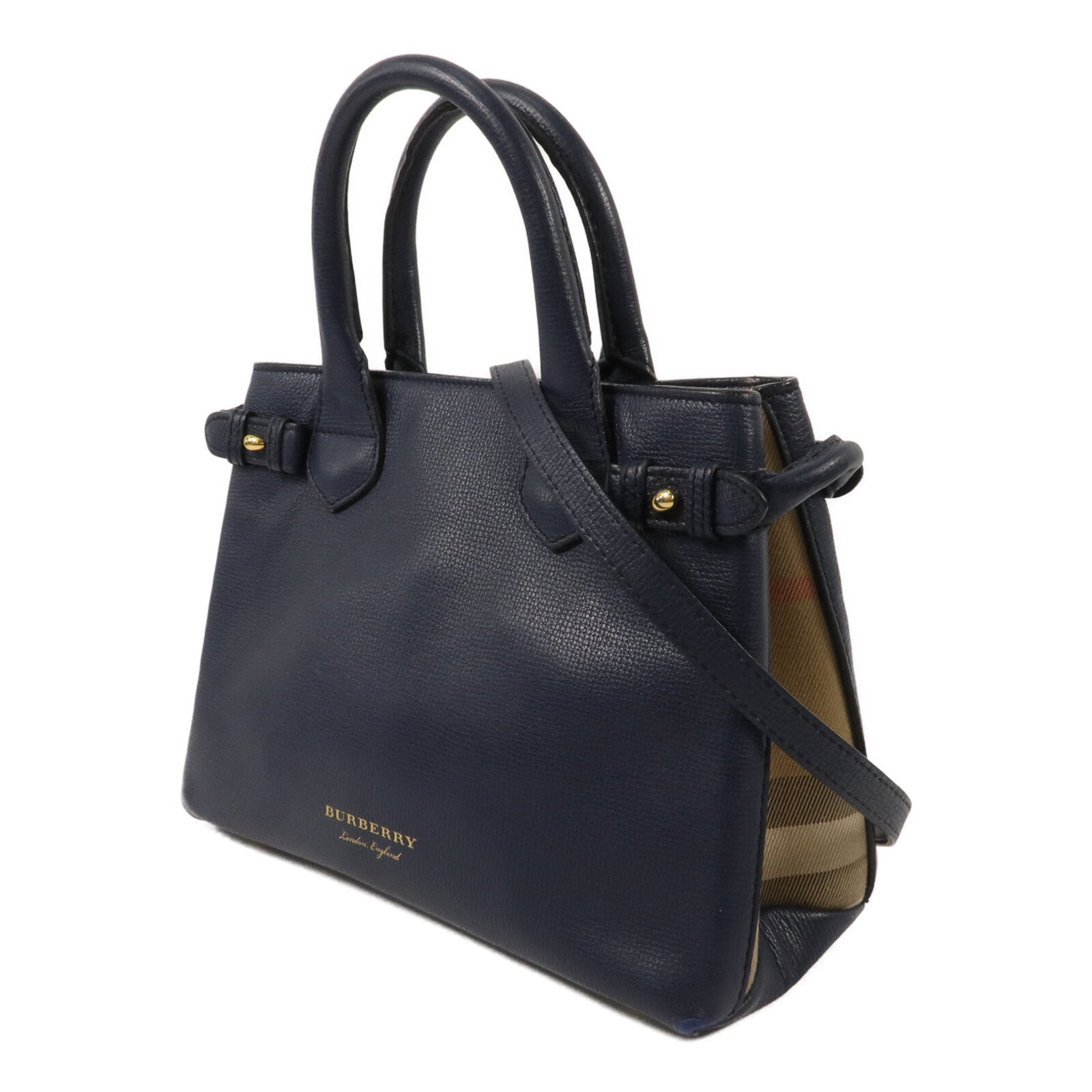 BURBERRY 牛皮皮革2 Way Bag手挽肩背兩用袋