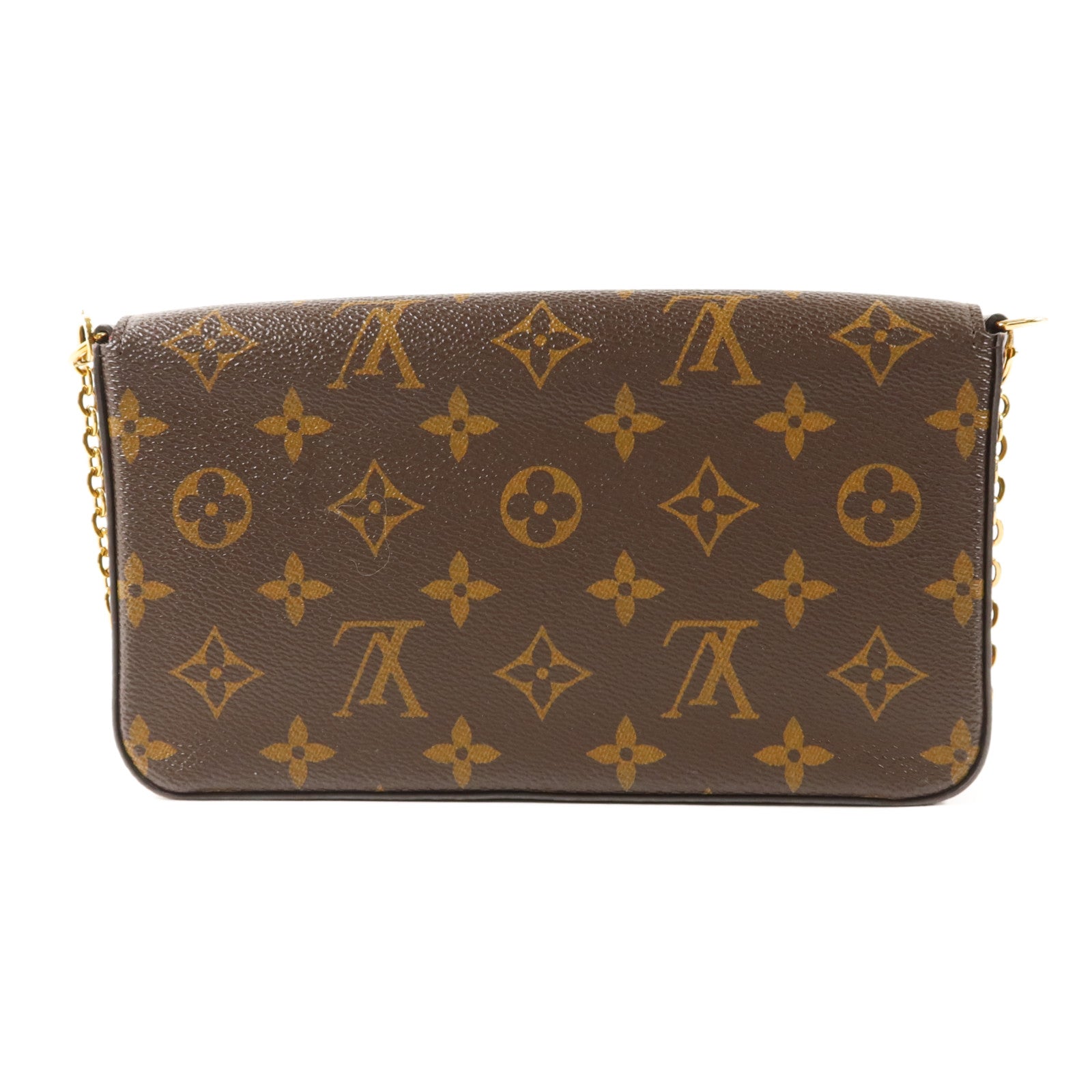 LOUIS VUITTON Monogram Pochette Felicie金扣鏈帶肩背袋