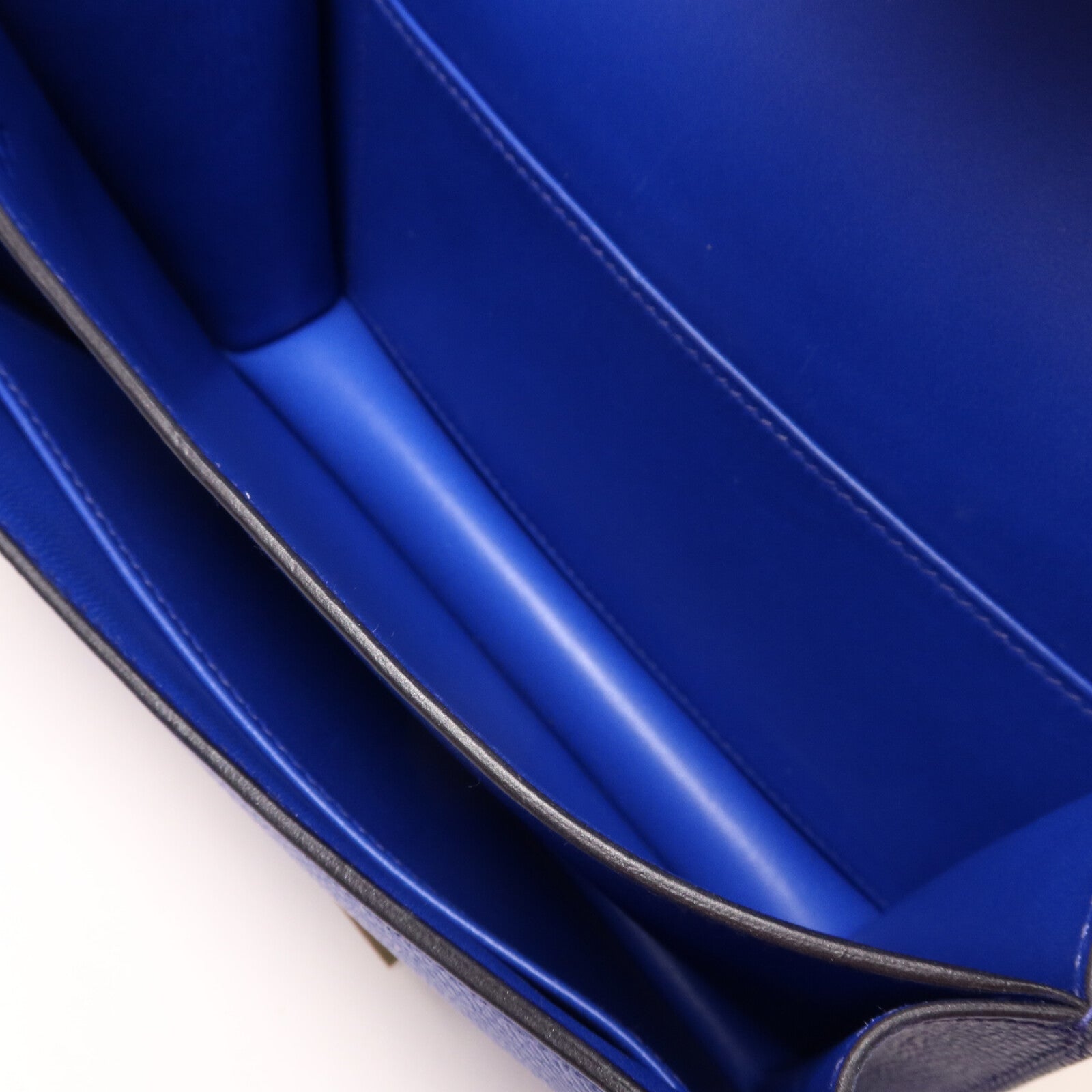 HERMES Epsom皮革Constance Mini肩背袋Bleu Royal
