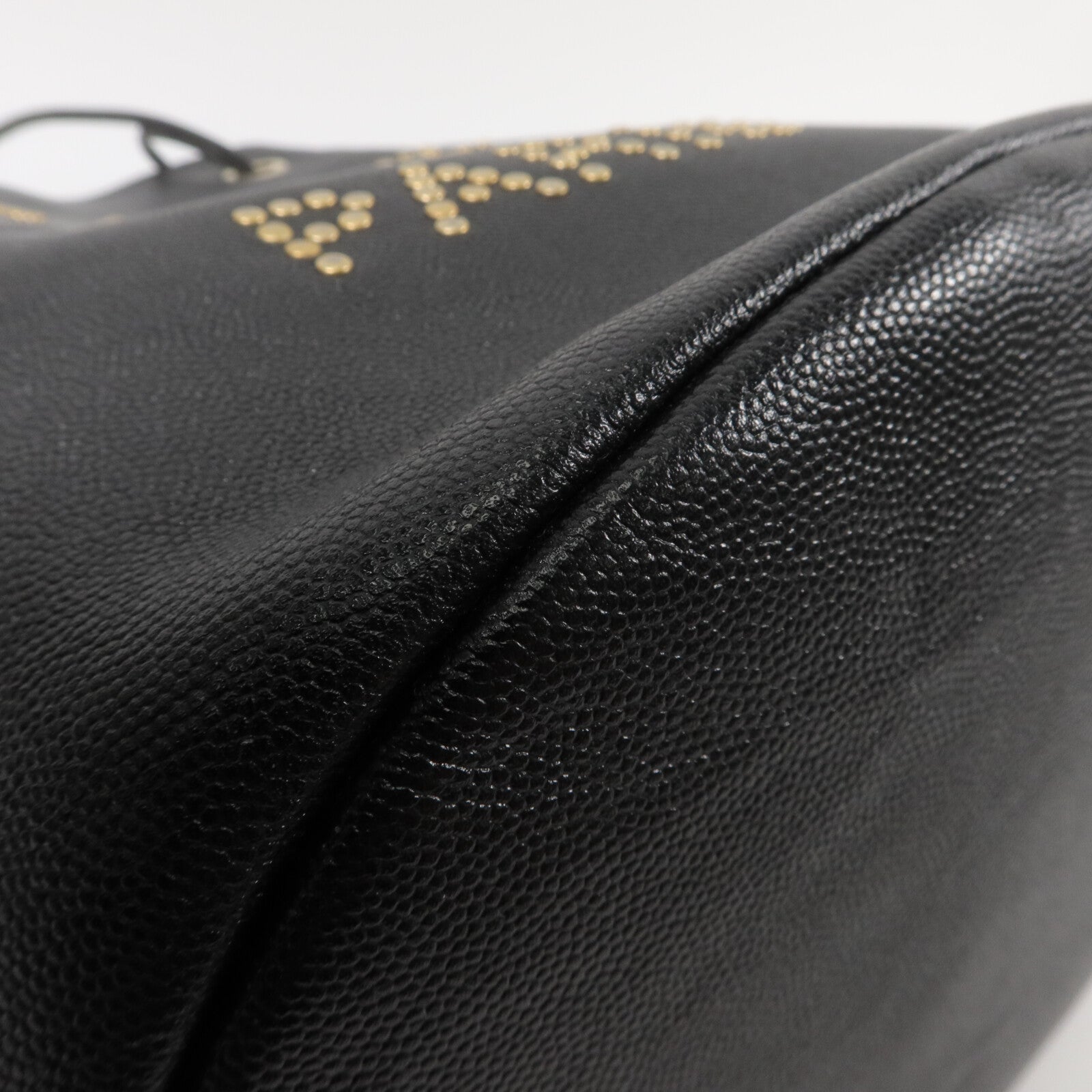 CHANEL 牛皮皮革Deauville Bucket Bag鏈帶肩背袋