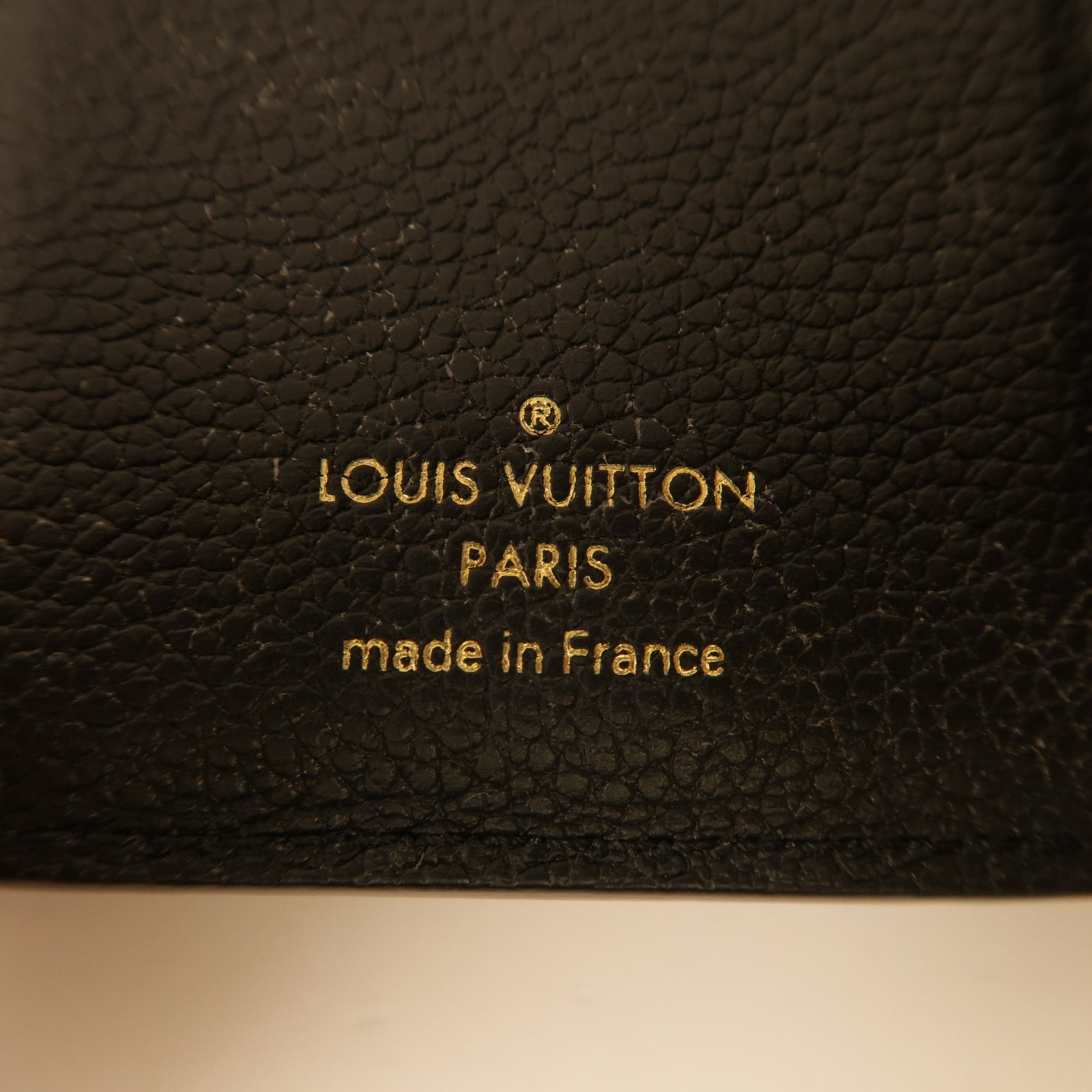 LOUIS VUITTON Monogram Empreinte Victorine Wallet金扣鈕扣錢包黑色
