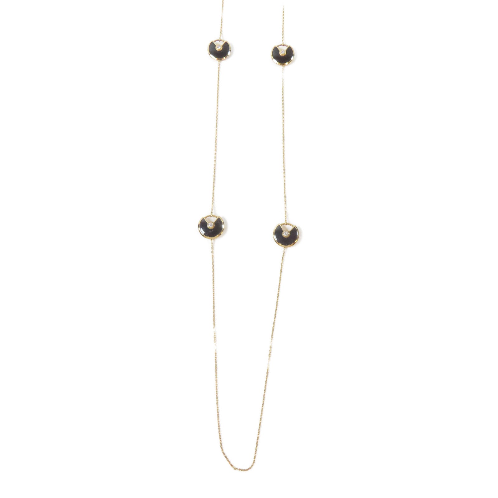 CARTIER 18K玫瑰金Amulette De Cartier項鍊#90cm