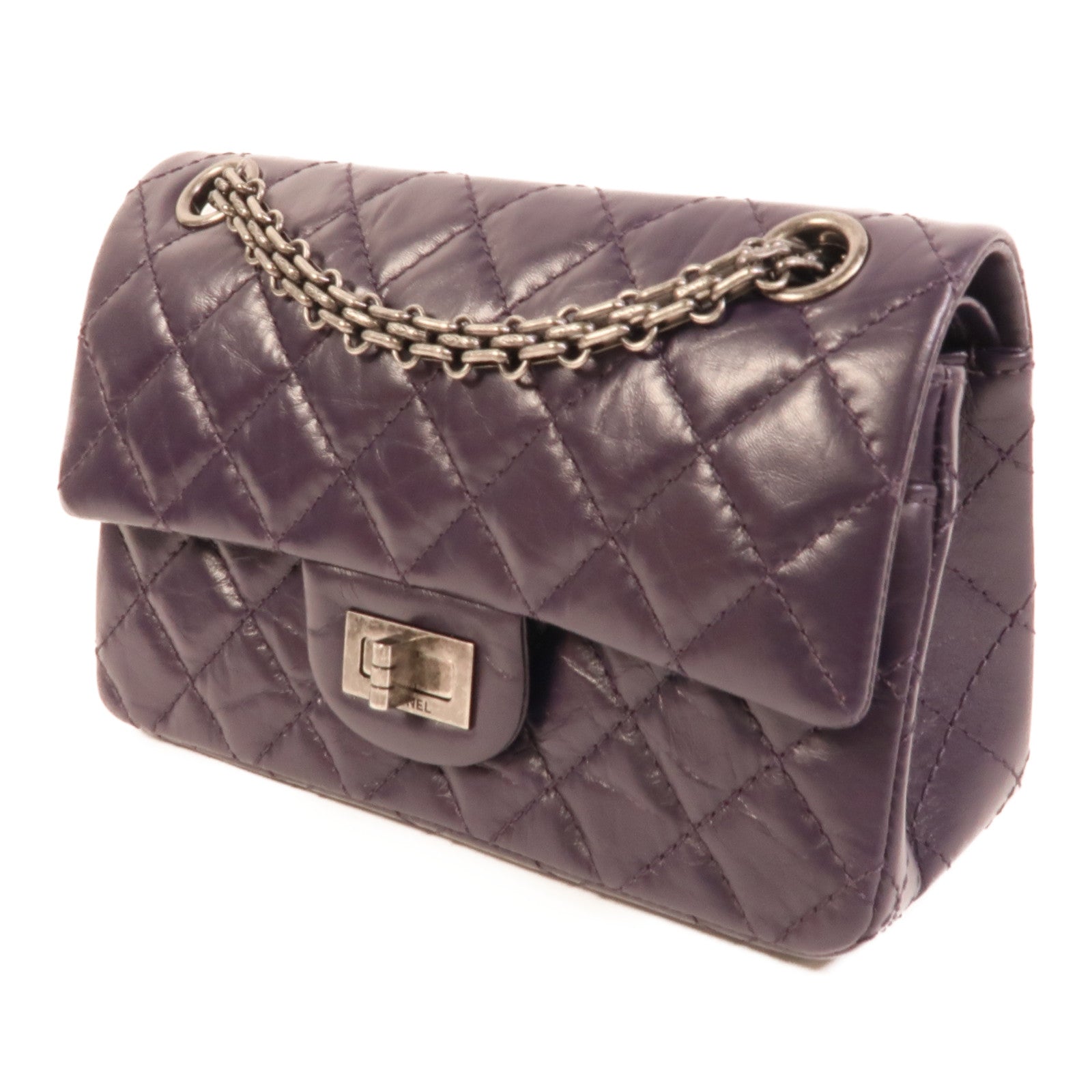 CHANEL 牛皮皮革2.55 Mini鏈帶肩背袋